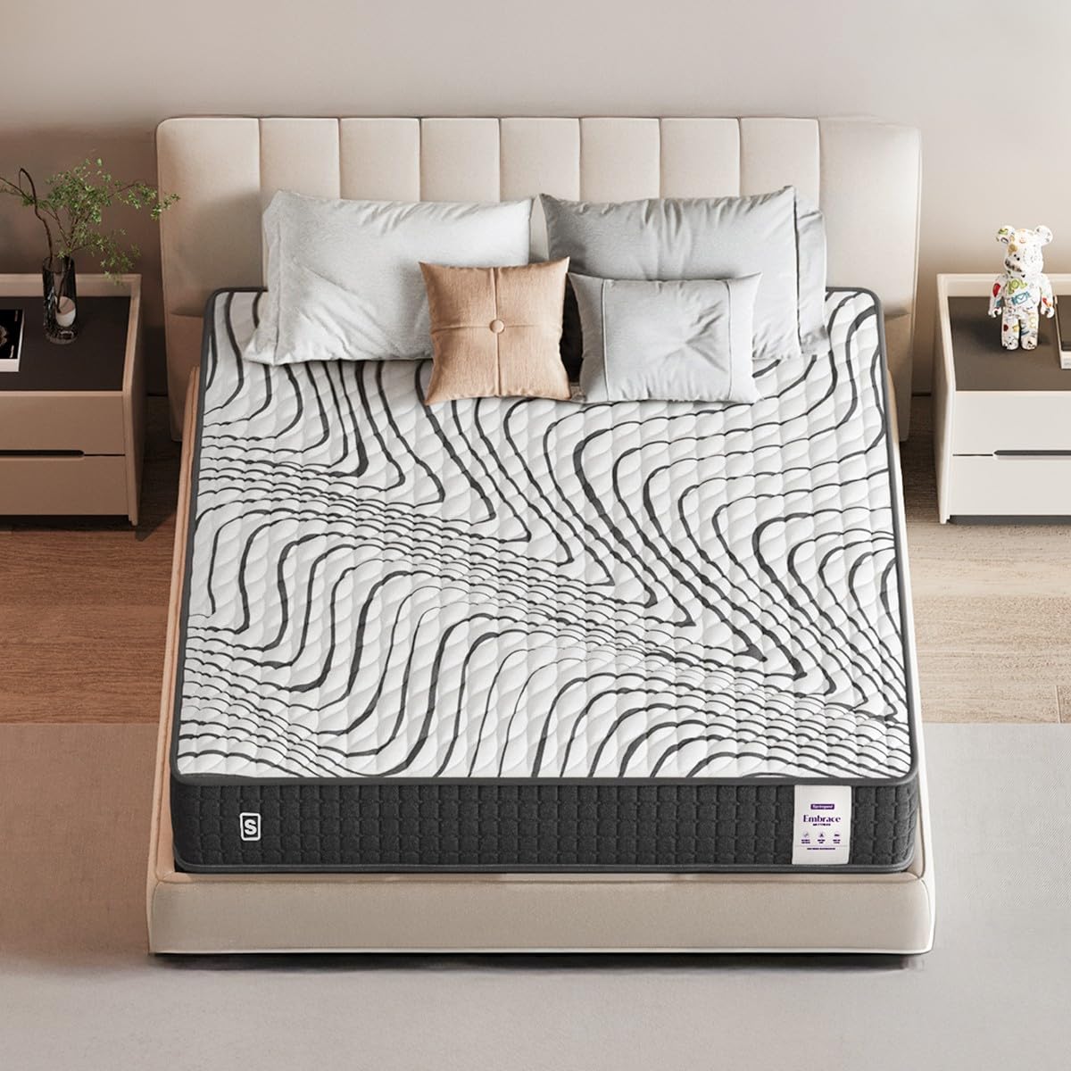 Springwel Embrace Orthopedic Memory Foam 5 Inch Bed Mattress | 15 Yrs Warranty | Spine & Back Support | Breathable & Anti Microb