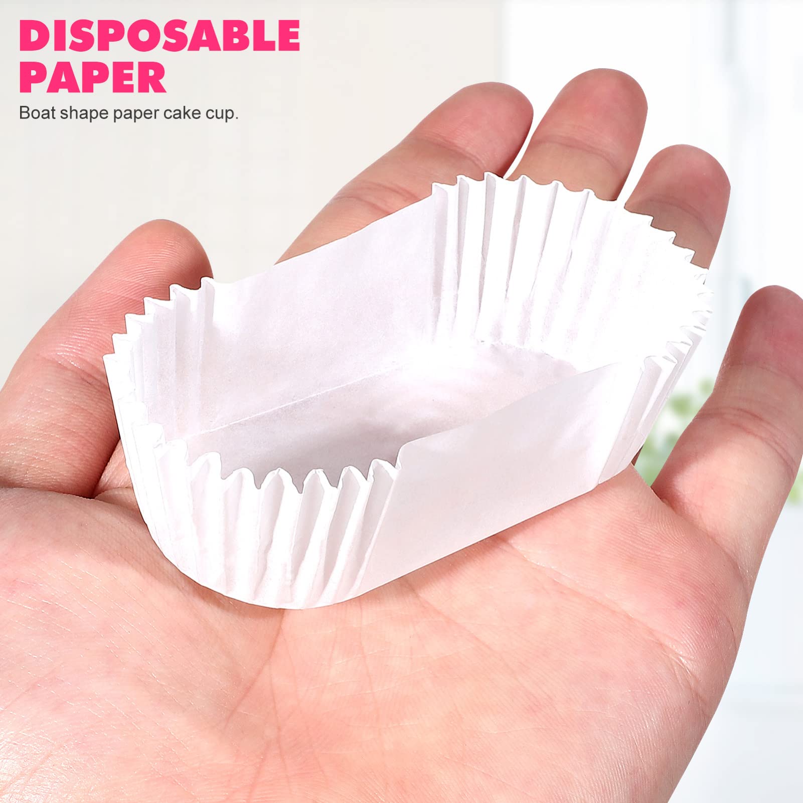 Loaf Liners Oval Baking Cups: 1000Pcs Grease Proof Paper Cupcake Liner Mini Cake Cup Parchment Bread Trays For Cake Muffins Cupc