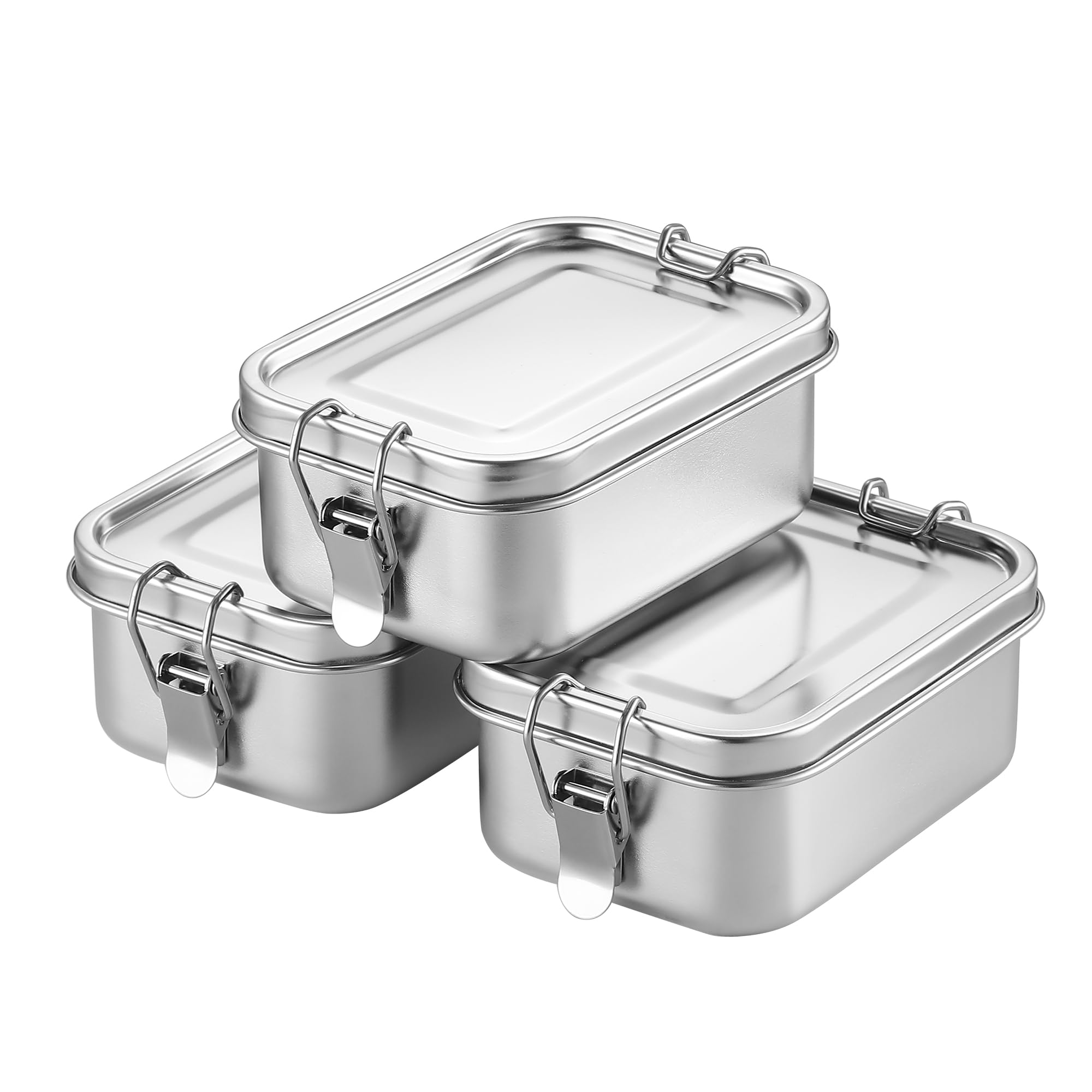 Befoy Small Stainless Steel Food Storage Containers Set | Reusable Metal Lunch Snack Boxes Food Prep Container With Lids Freezer
