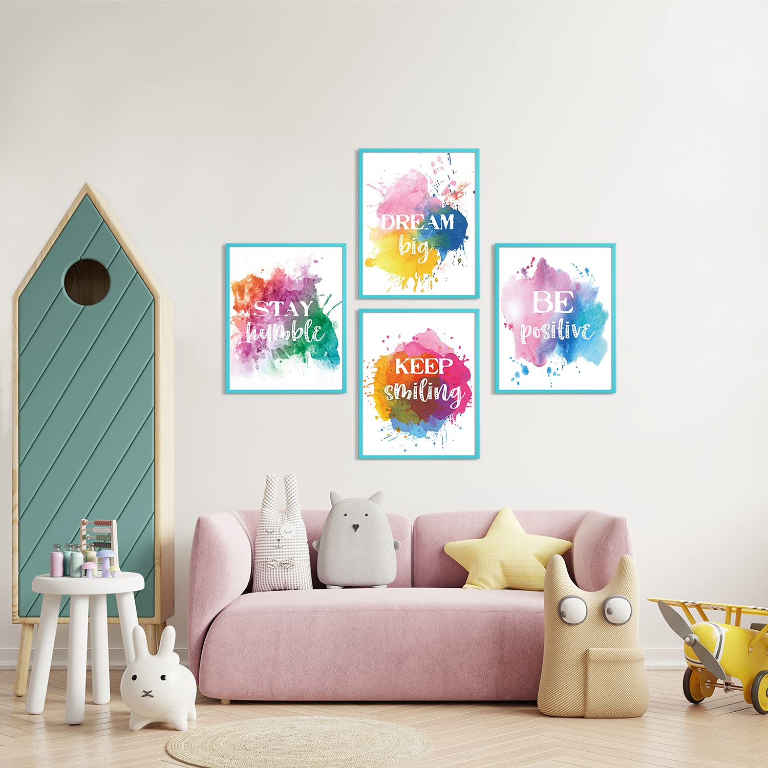 Colorful Paint Splats Children'S Inspirational Quote Posters Prints For Kids Room Children'S Room Bedroom Classroom Girls Room P
