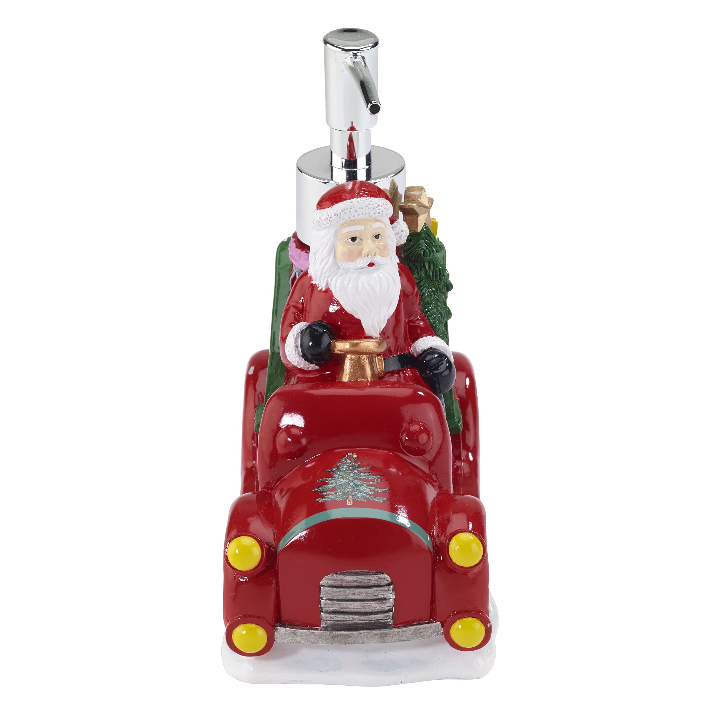 Spode - Lotion Pump/Soap Dispenser, Guest Bathroom Essentials, Holiday Home Decor (Spode Christmas Tree Tartan Collection)
