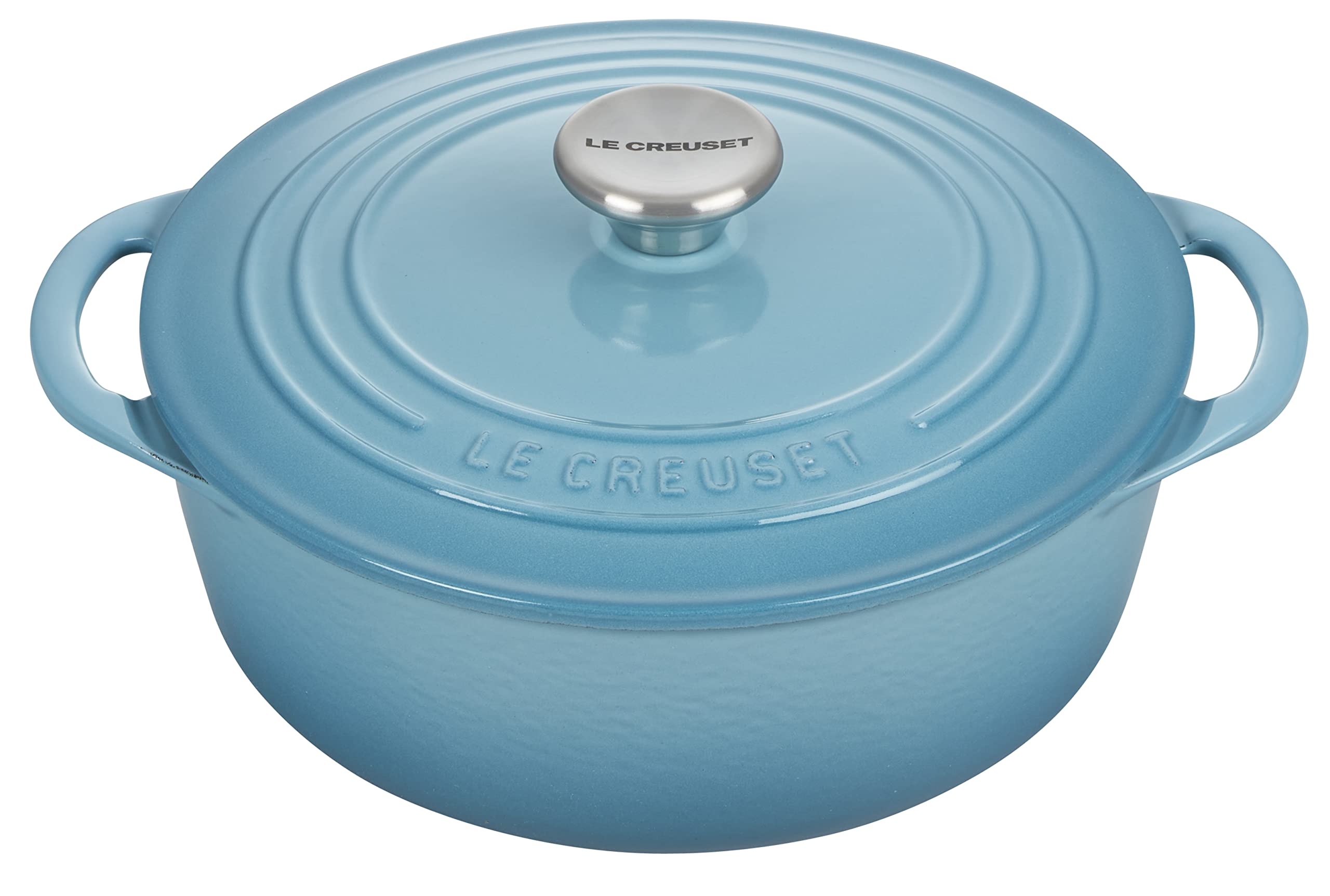 Le Creuset Cast Iron Shallow Round Dutch Oven, 2.75qt, Caribbean