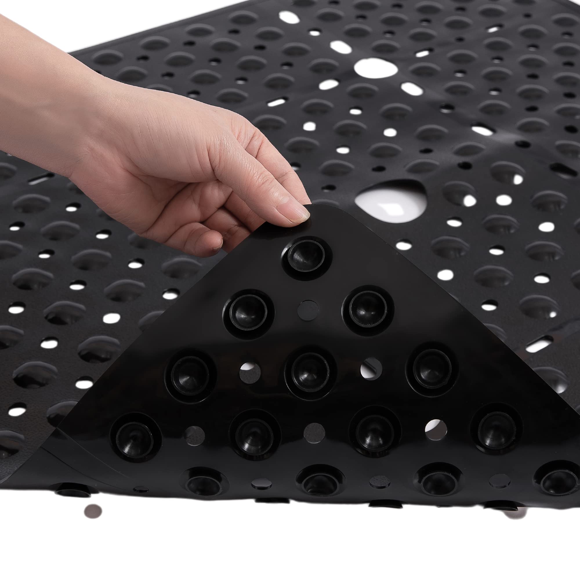 Enkosi Large Square Shower Mat Non Slip - Non Slip Shower Mats - Bathroom Shower Mat - Black Shower Mat - No Slip Shower Mats -
