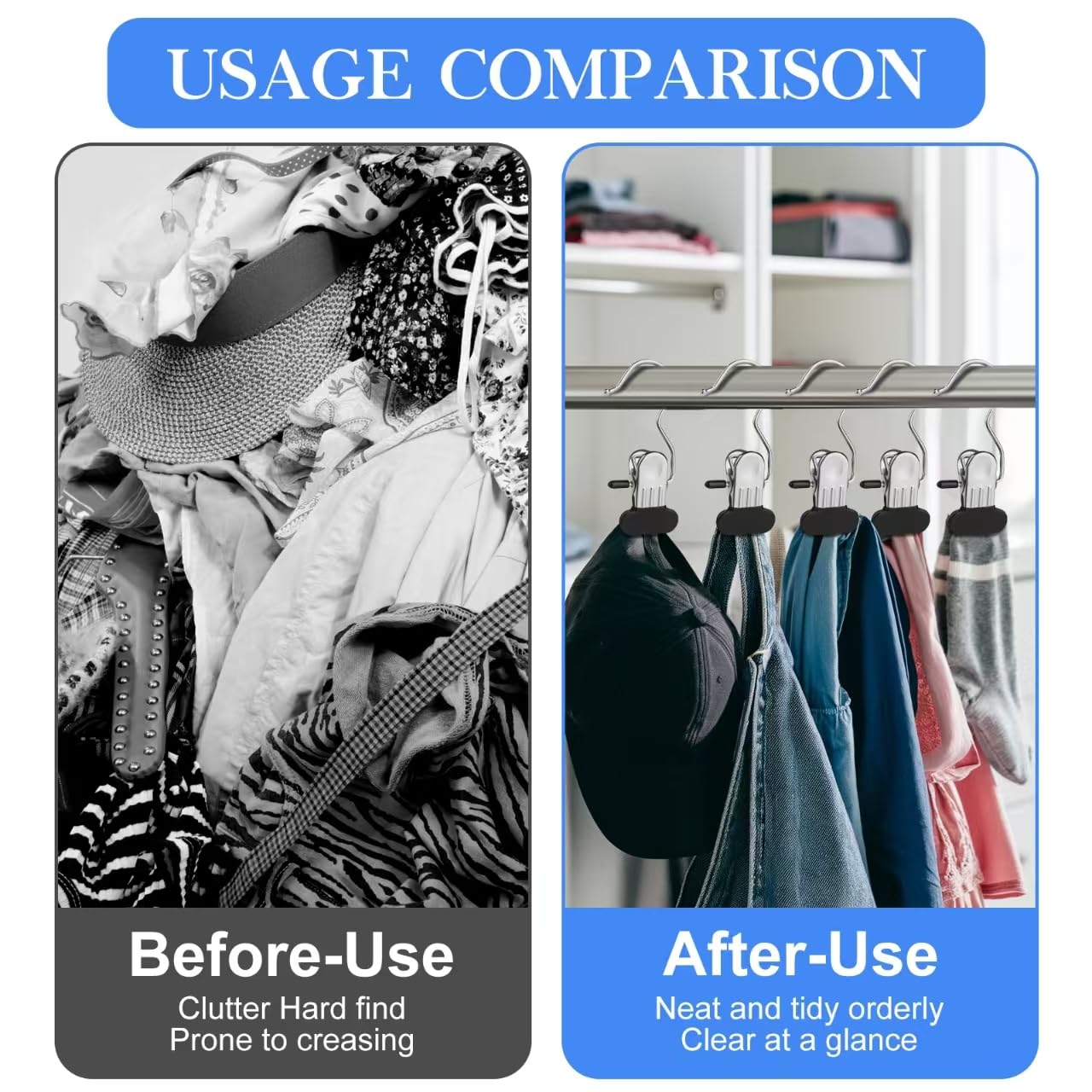 Clothes Pins 25-Pack Laundry Hook Hangers Clothes Hanger Clips For Closet Organizer Socks Towels Clips Heavy Duty Clothespins Bu