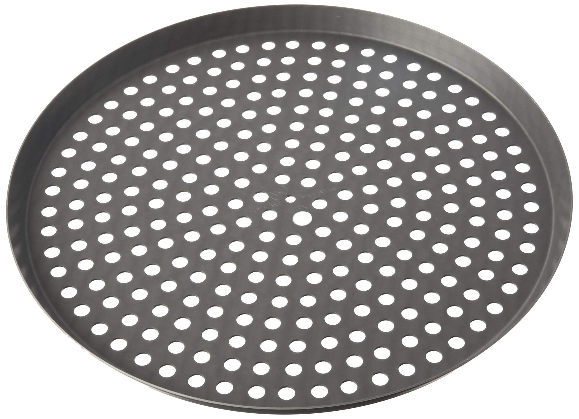 Lloyd Pans Perforated Pizza Cutter Pan, Pre-Seasoned Pstk, Anodized Aluminum, 14 Inch By .75 Inch Deep