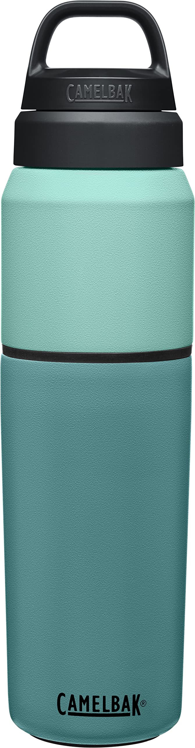 Camelbak Products Multibev Water Bottle & Travel Cup - Vacuum Insulated Stainless Steel - Coastal/Lagoon - 22Oz Bottle & 16Oz Cu
