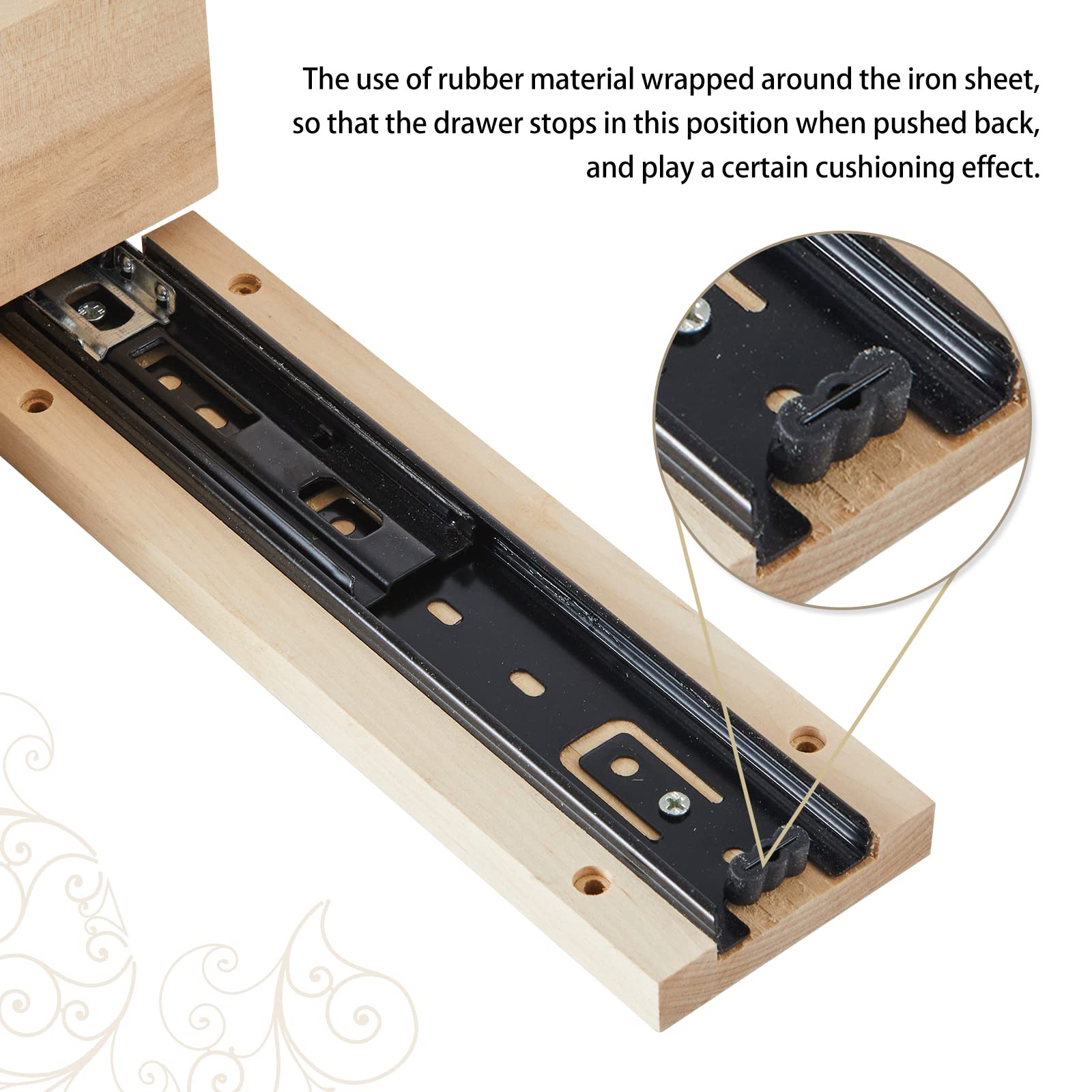 Luxurskingqyw Fully Assembled Drawer Wood Pull Out Tray Drawer Box Kitchen Cabinet Organizer, Cabinet Slide Out Shelve, Wooden P
