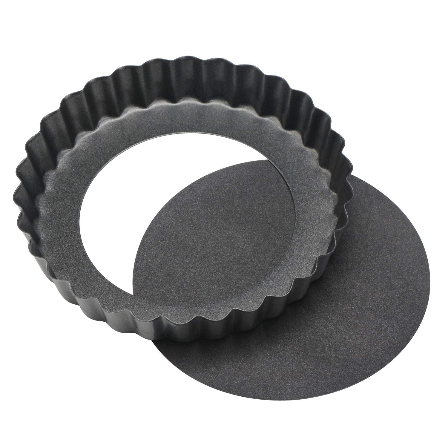 Beasea 4 Inch Mini Quiche Pan Set of 6  Non-Stick Tart Pan with Removable Bottom Round Mini Pie Pans for Oven Baking  Quiche Cheese Cakes