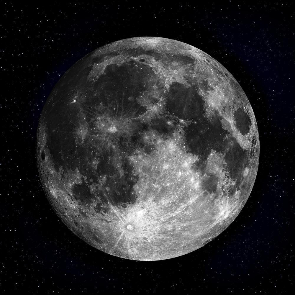 Pitaara Box Full Moon in The Night Sky | Peel & Stick Vinyl Wall Sticker for Bedroom & Living Room | 16 x 16 inch (41 x 41 cms)