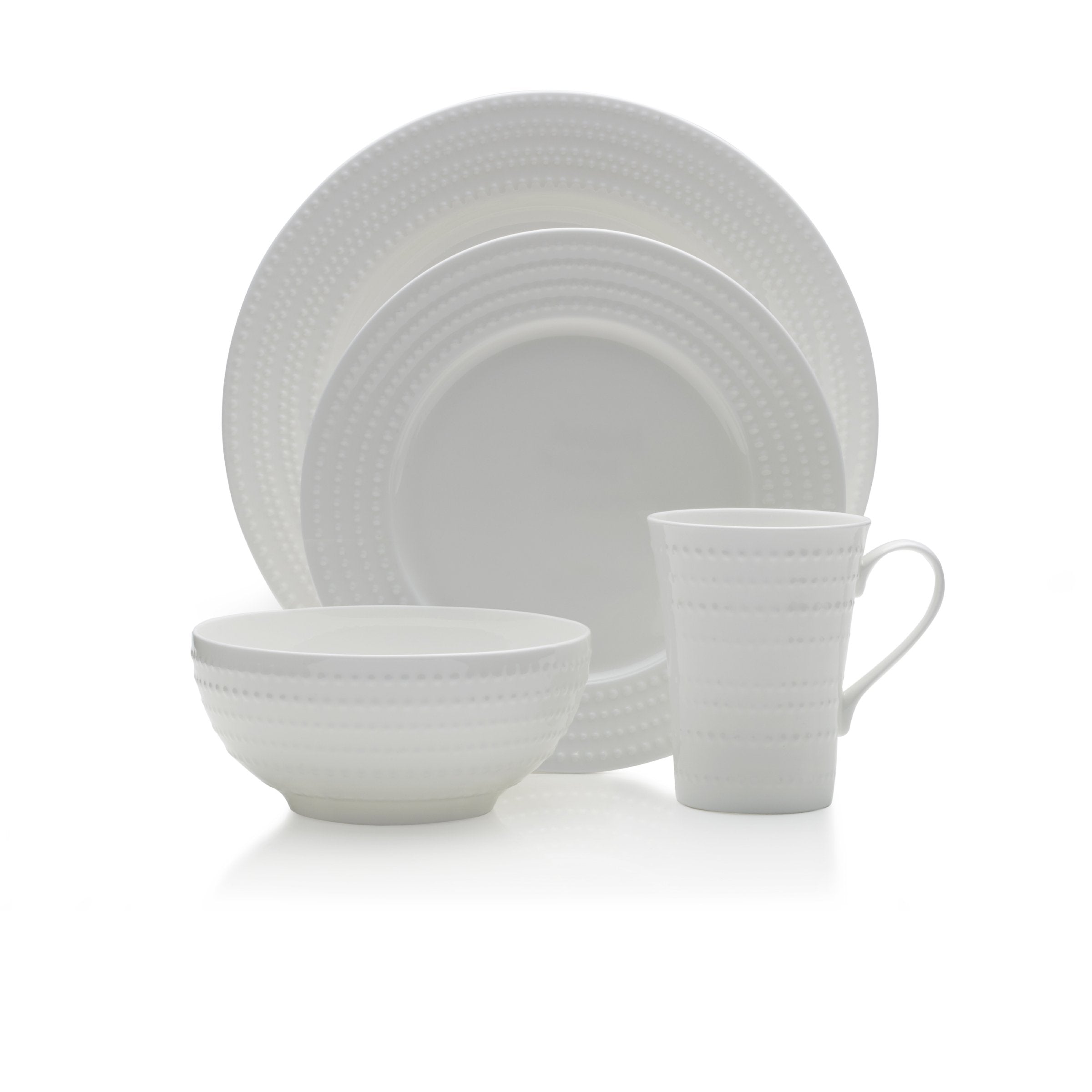 Mikasa Nellie 16-Piece Dinnerware Set, Service for 4 White