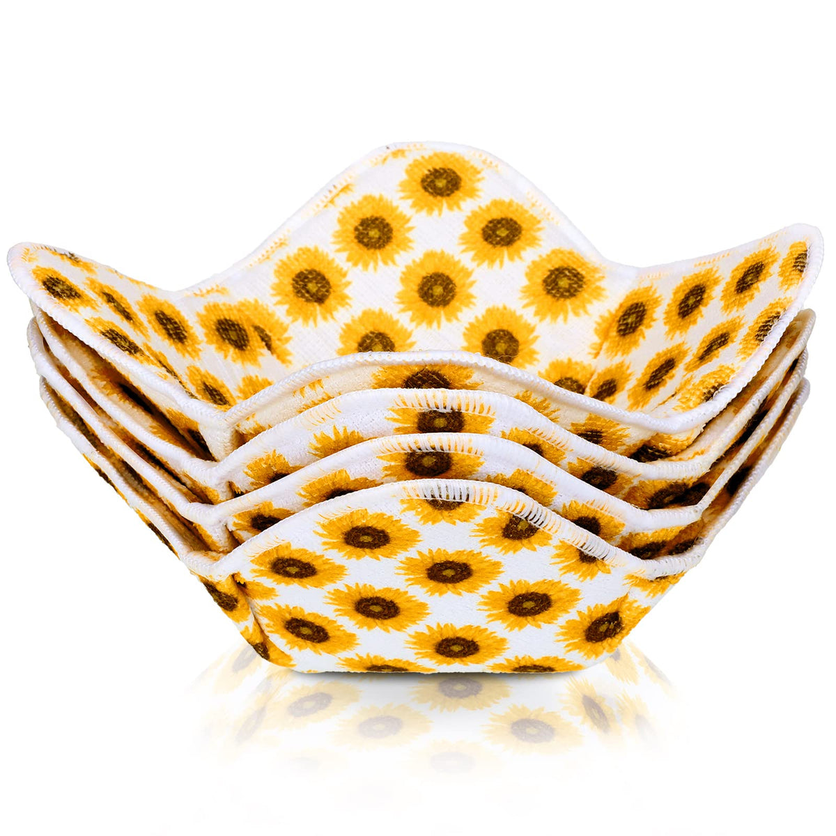 Microwave Bowl Cozy Holders Set Of 4, Microwave Safe Hot Bowl Holder Bowl Potholders, Multipurpose Heat Resistant Plate Holder F