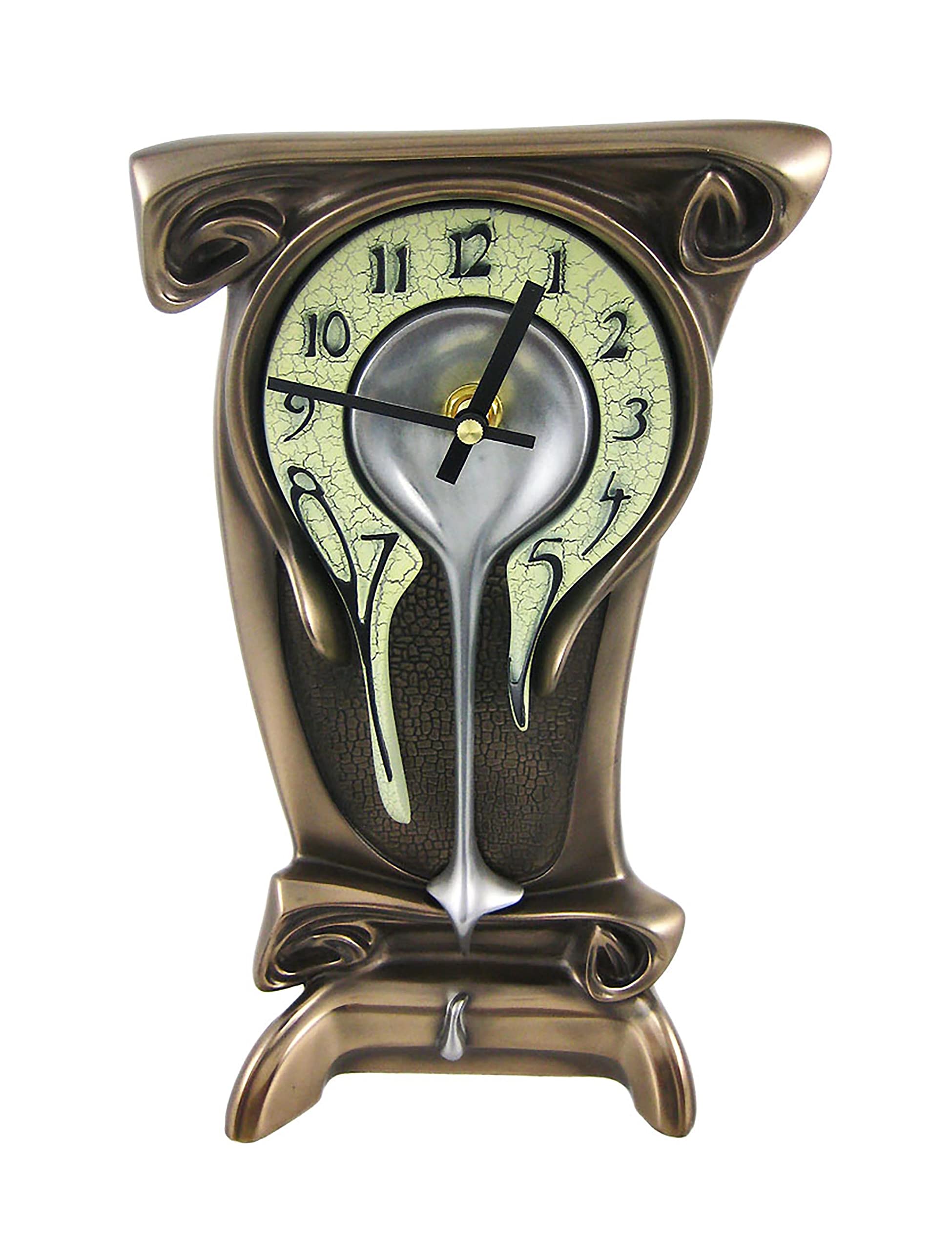 Art Nouveau Melting Bronze Table Clock