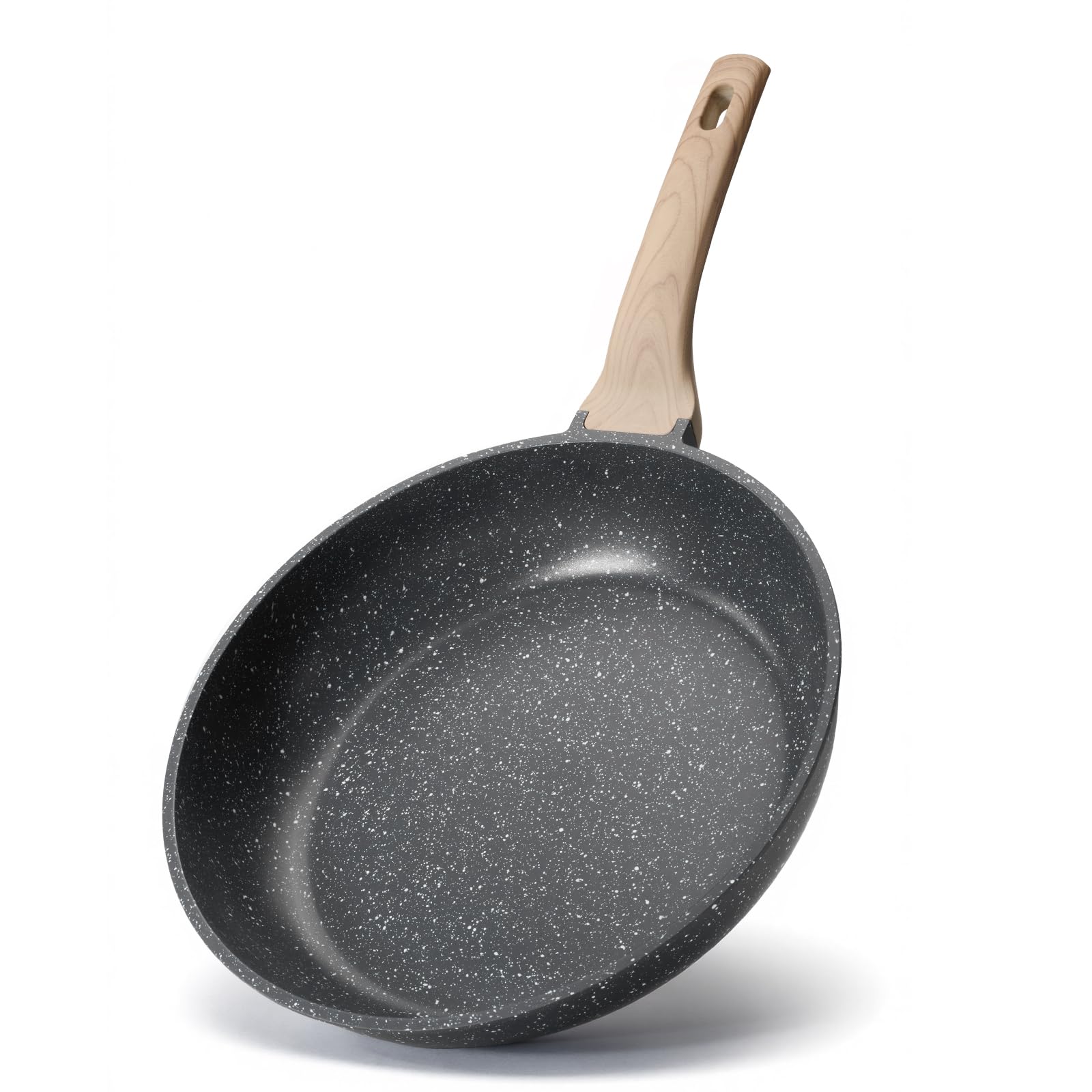8 Inch Nonstick Frying Pan Skillet, Non Stick Granite Fry Pans, Stone Cookware Omelet Pan, Egg Frying Pan With Heat-Resistant Ha