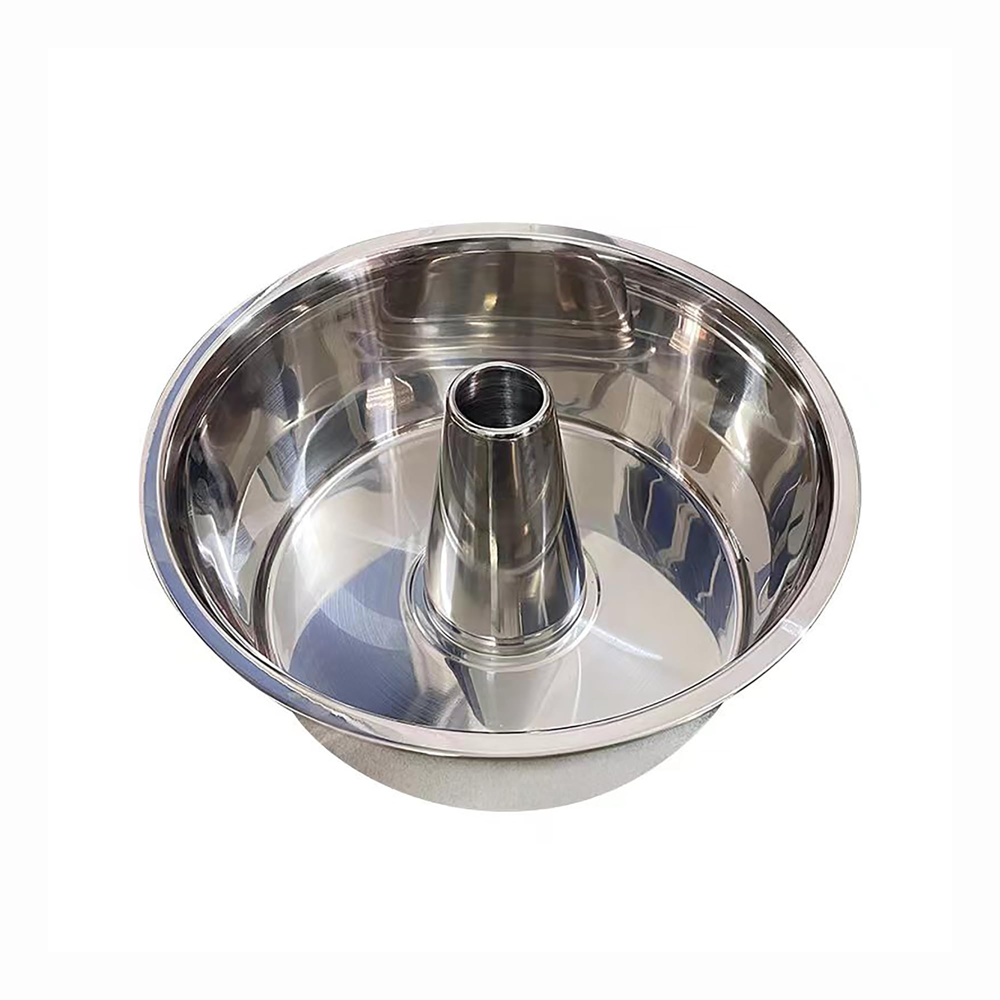 Fox Run Stainless Steel Angel Food Cake Pan, Tube Cake Pan With Removable Bottom, Round 10 x 5