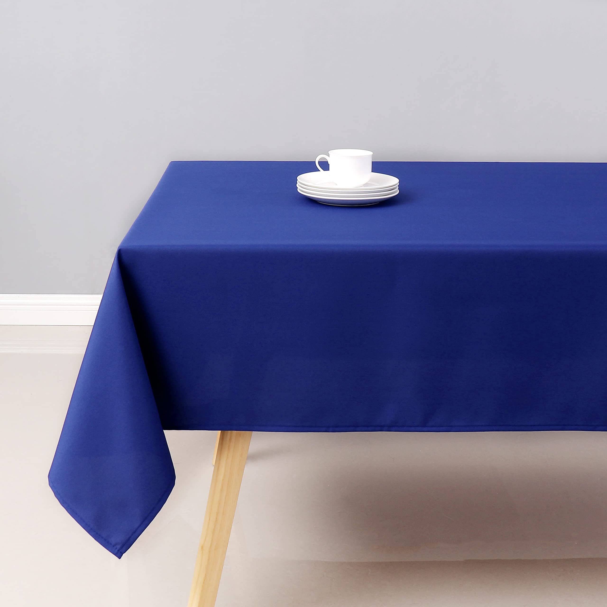 Wewoch Royal Blue Rectangle Tablecloth Wrinkle Resistant Washable Fabric Table Cloth For Dining,Kitchen, Parties Weddings And Ou