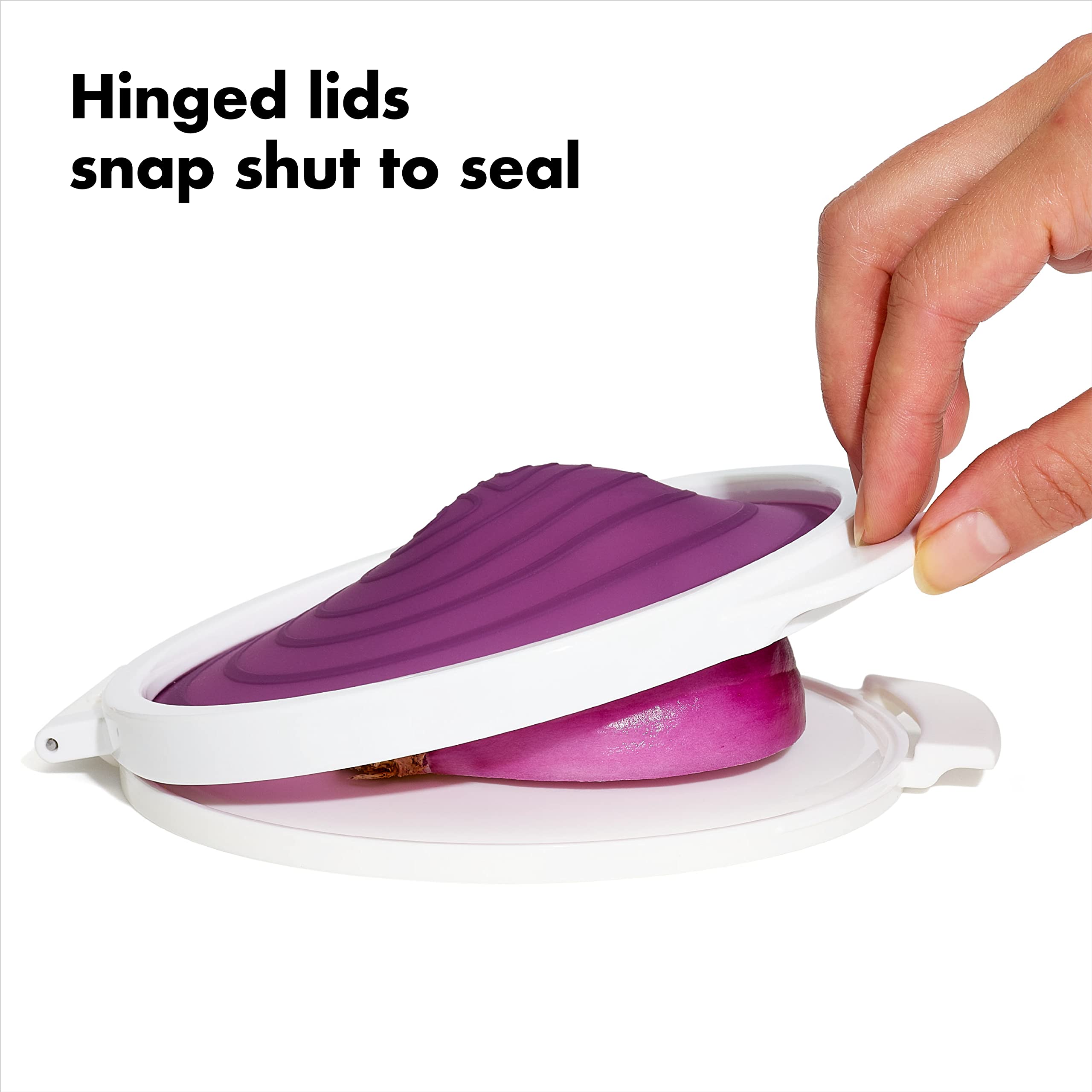 Oxo Good Grips Cut & Keep Reusable Silicone Produce Saver Set - Onion And Lemon