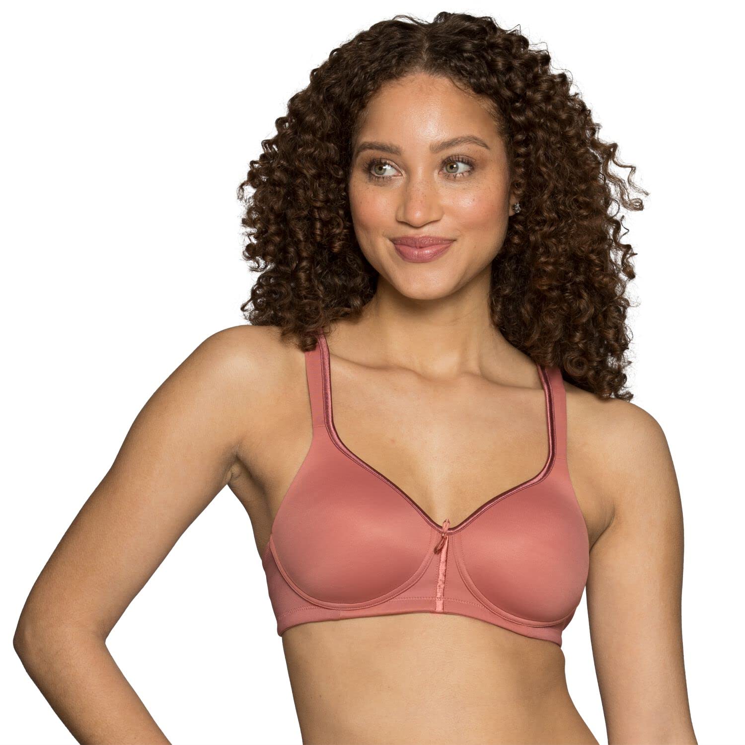 Vanity Fair Womens Body Caress Full Coverage Wirefree Bra, 40D, Canyon Rose