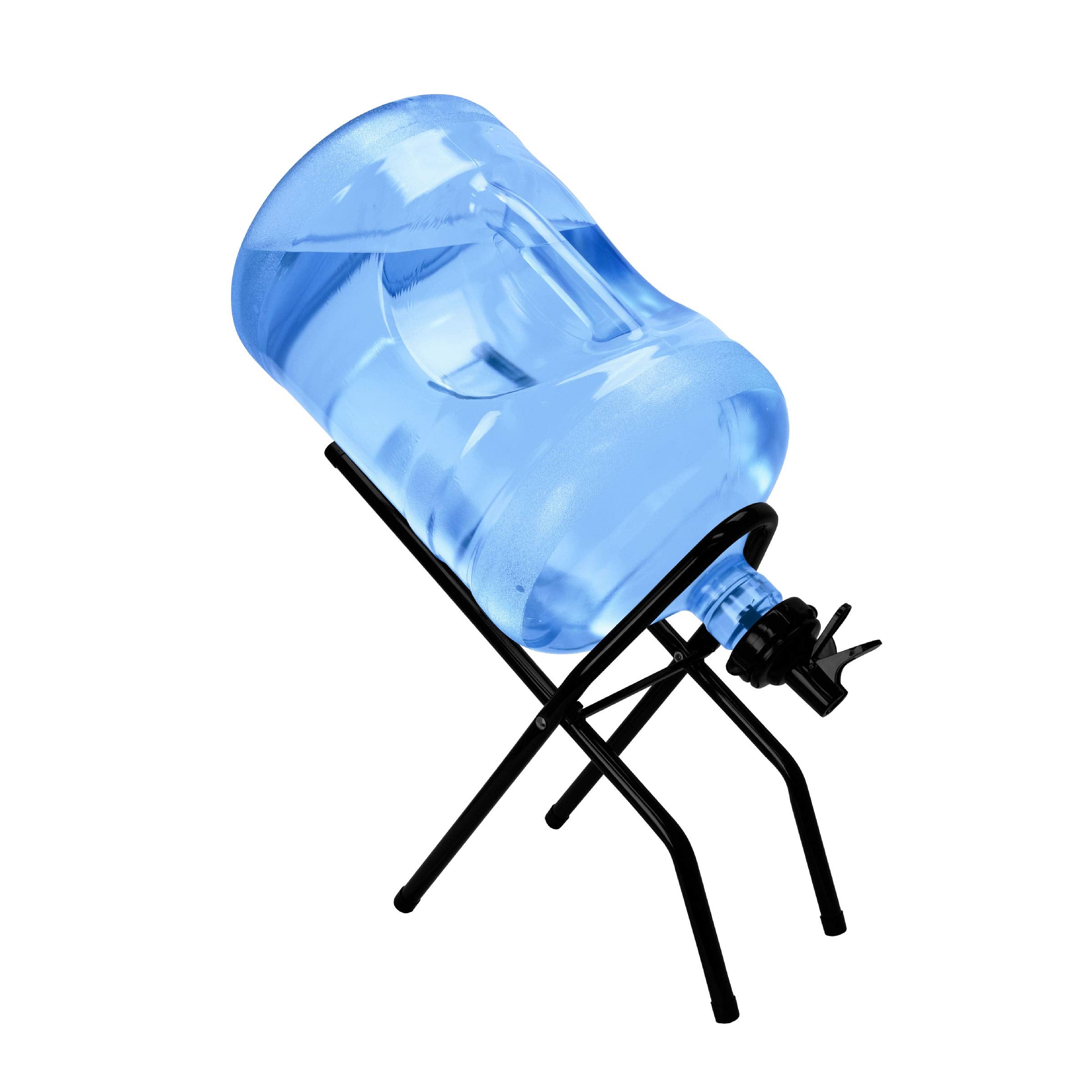 Brio 5 Gallon Water Bottle Jug Drink Dispenser Storage Cooler Foldable Cradle Stand Bpa Free Valves Stainless Steel Rack Holder