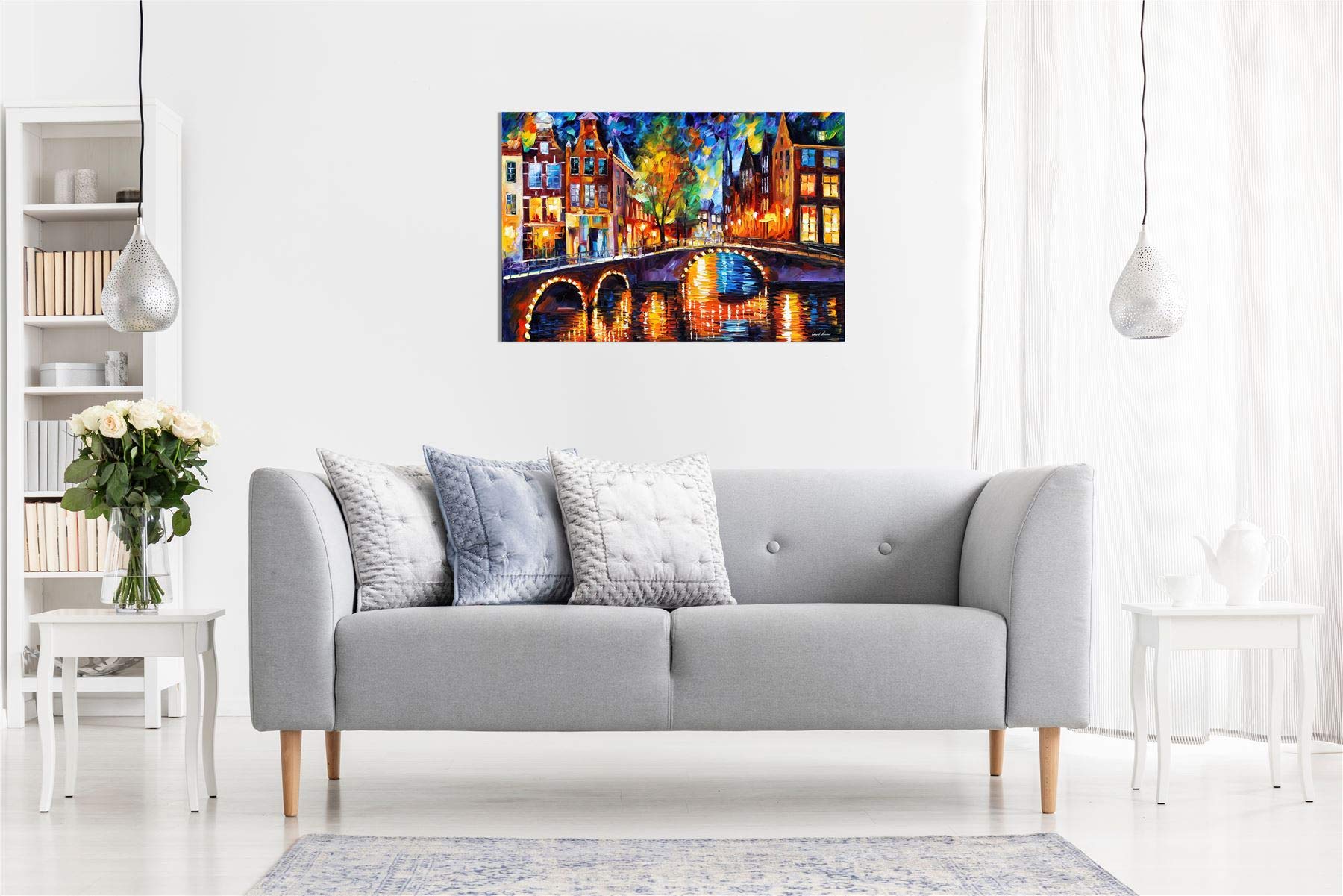 Panther Print Canvas Print, 76X51 Cm (30X20In), The Bridges Of Amsterdam