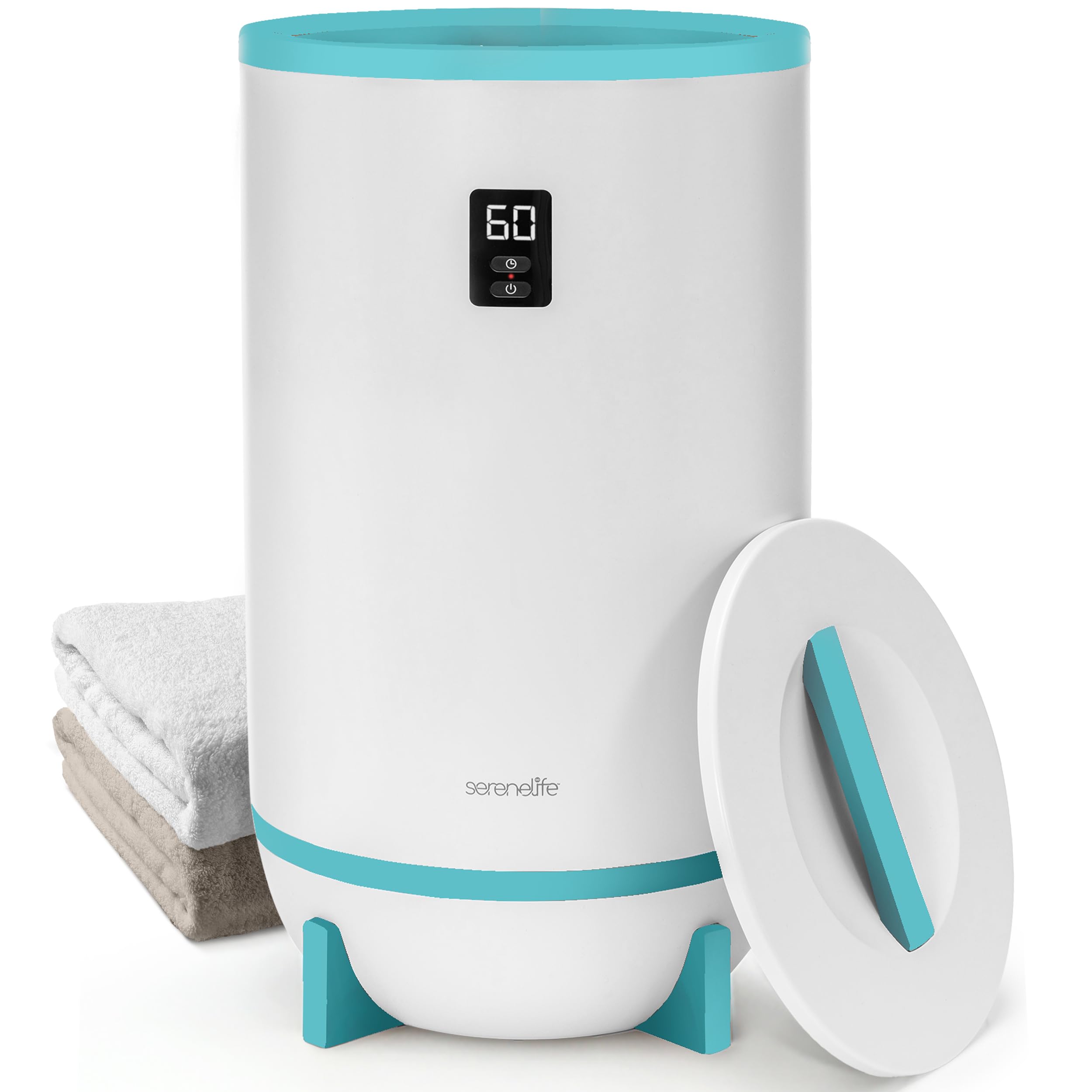 Serenelife Towel Warmer Bucket, With Customized Fragrance For Spa And Bathroom, Luxury Towel Heater Gifts For Him & Her, Auto Sh