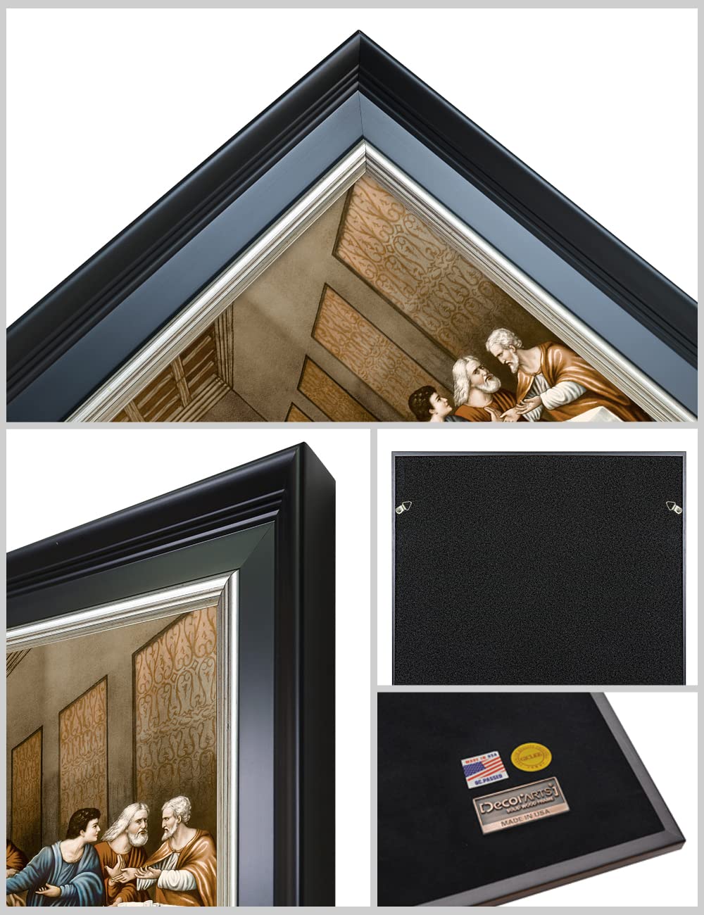 Decorarts - The Last Supper By Leonardo Da Vinci Giclee Reproducation, Giclee Prints Acid Free Cotton Canvas With Matching Balck