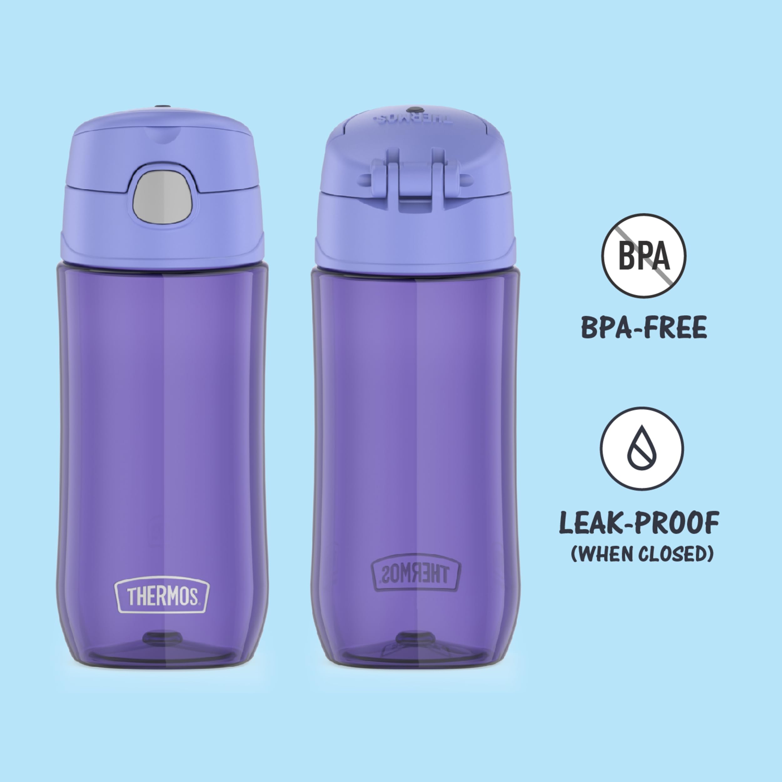Thermos Funtainer 16 Ounce Plastic Hydration Bottle With Spout, Lavender