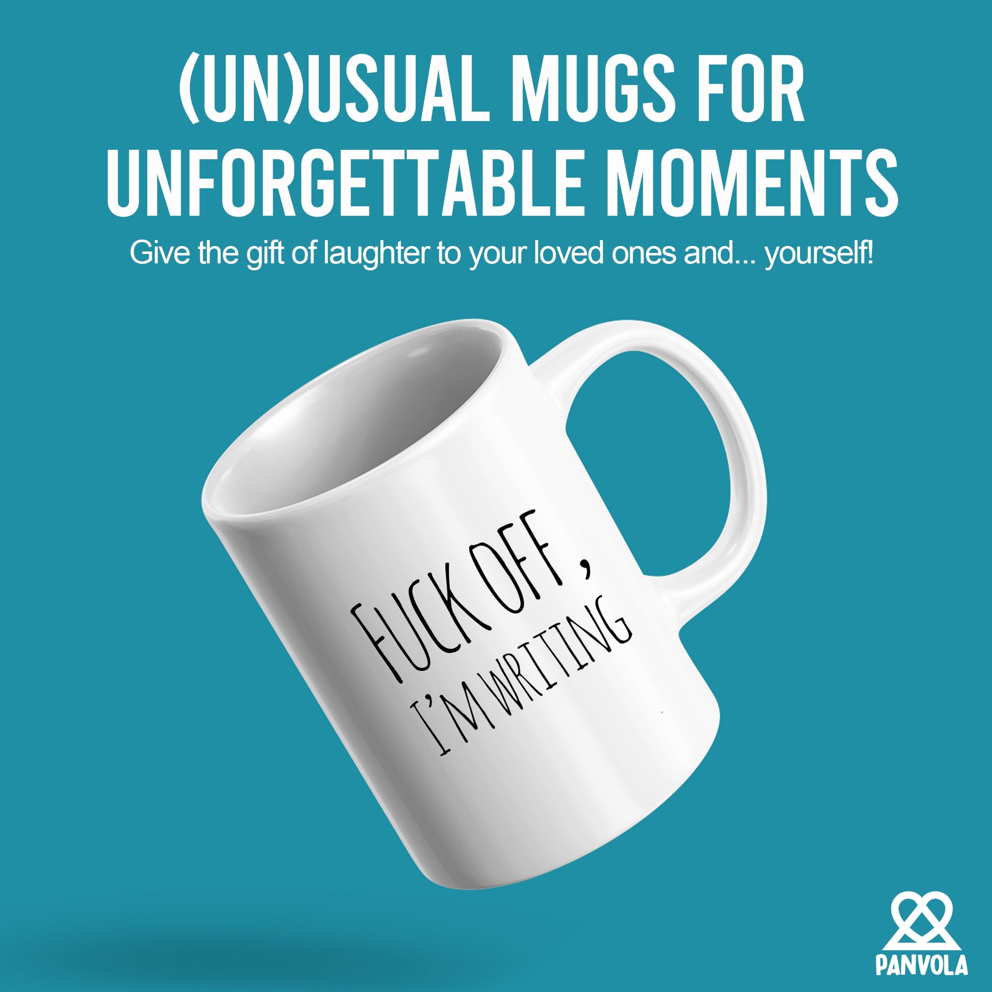 Writing Mug Mugs for Writers F**k Off I'm Writing Novelty Ceramic Coffee Cup Gifts for Writer 11 Ounces White Cups