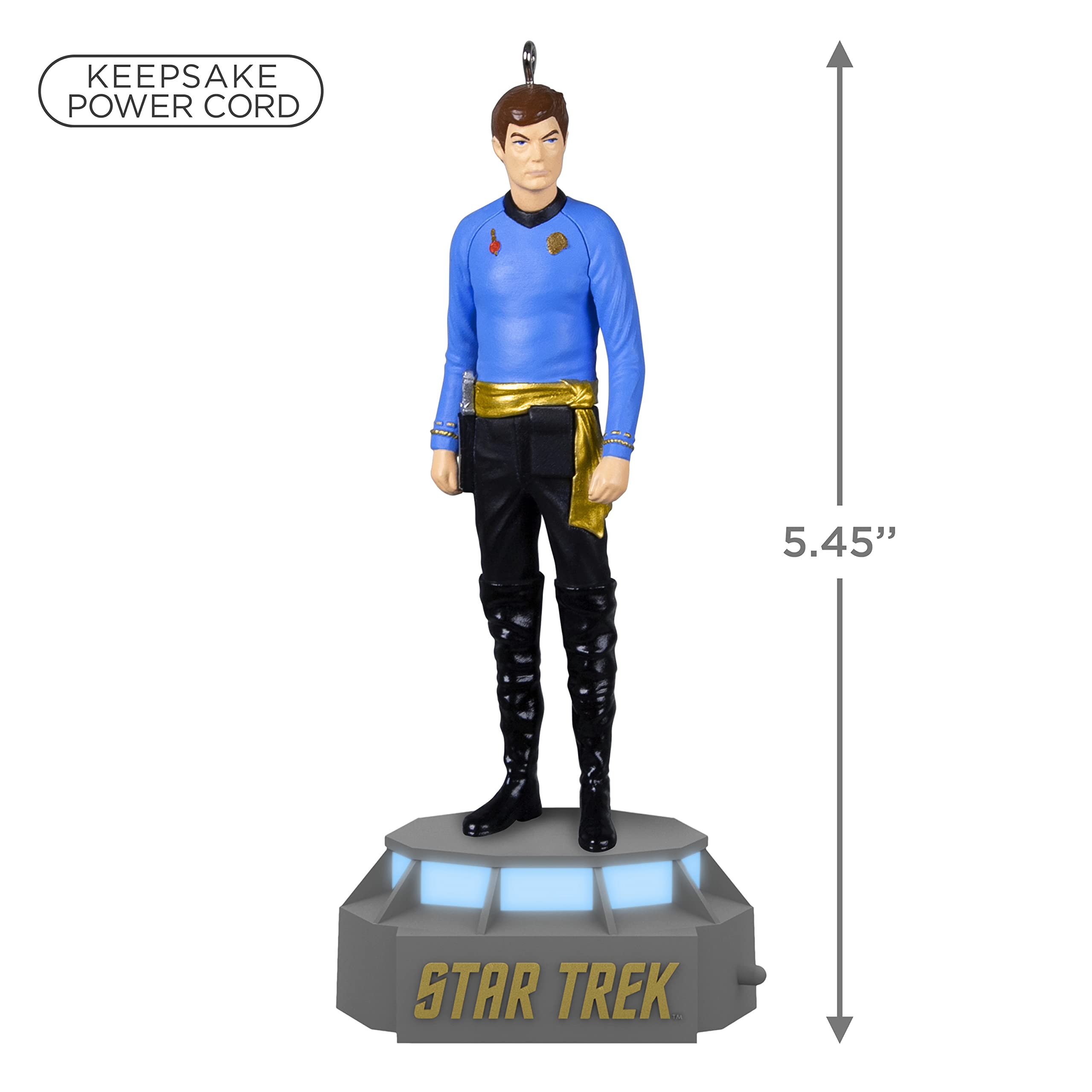 Hallmark Keepsake Christmas Ornament 2022, Star Trek Mirror, Mirror Collection - Bones, Doctor Leonard McCoy, Light and Sound