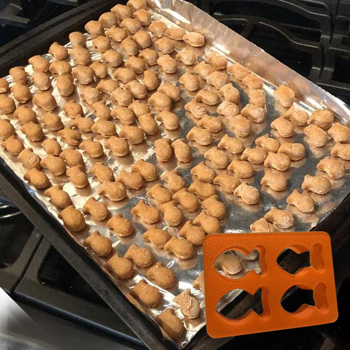 Mini Gold Fish Cookie Cutter, Orange Goldfish, Multi 4 Molds In 1, Dough Fondant Fish Shape For Baking Biscuits, Crackers, And P