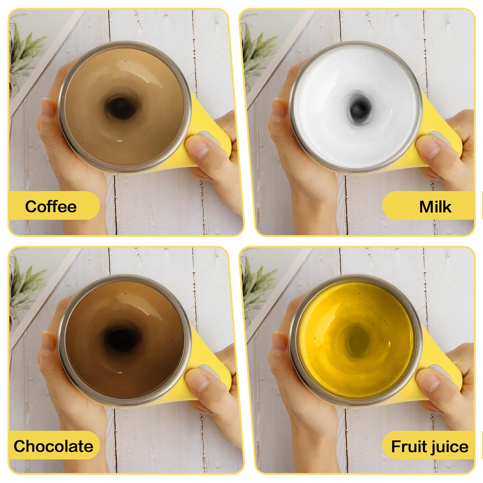 Automatic Magnetic Stirring Coffee Mug  Rotating Home Office Travel Mixing Cup Funny Electric Stainless Steel Self Mixing Coffee Tumbler  Suitable for Coffee  Milk  Cocoa and Other Beverages