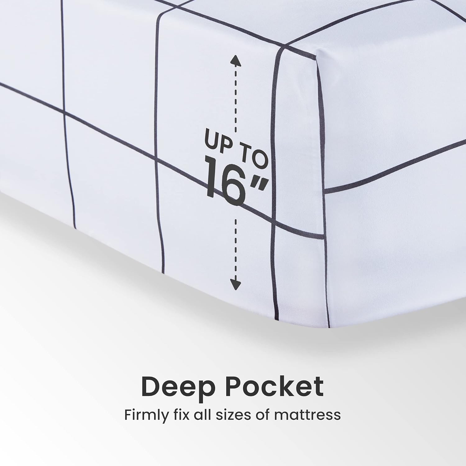 Printed Plaid Sheet Set 4 Piece - Double Brushed Microfiber