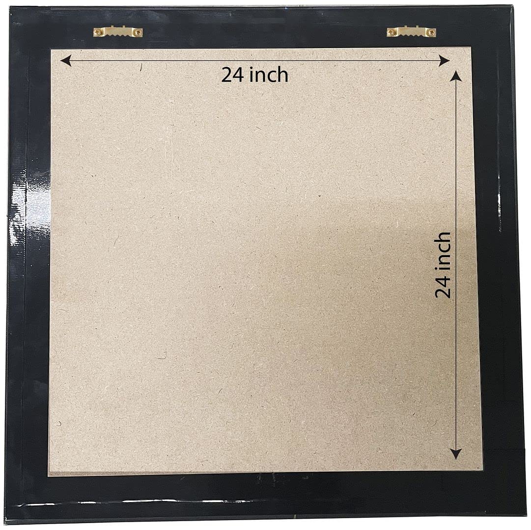 CVANU Floral Theme with Birds Printed Canvas Wall Painting with Wooden Frame for Decoration(24x24inch) 202305-137