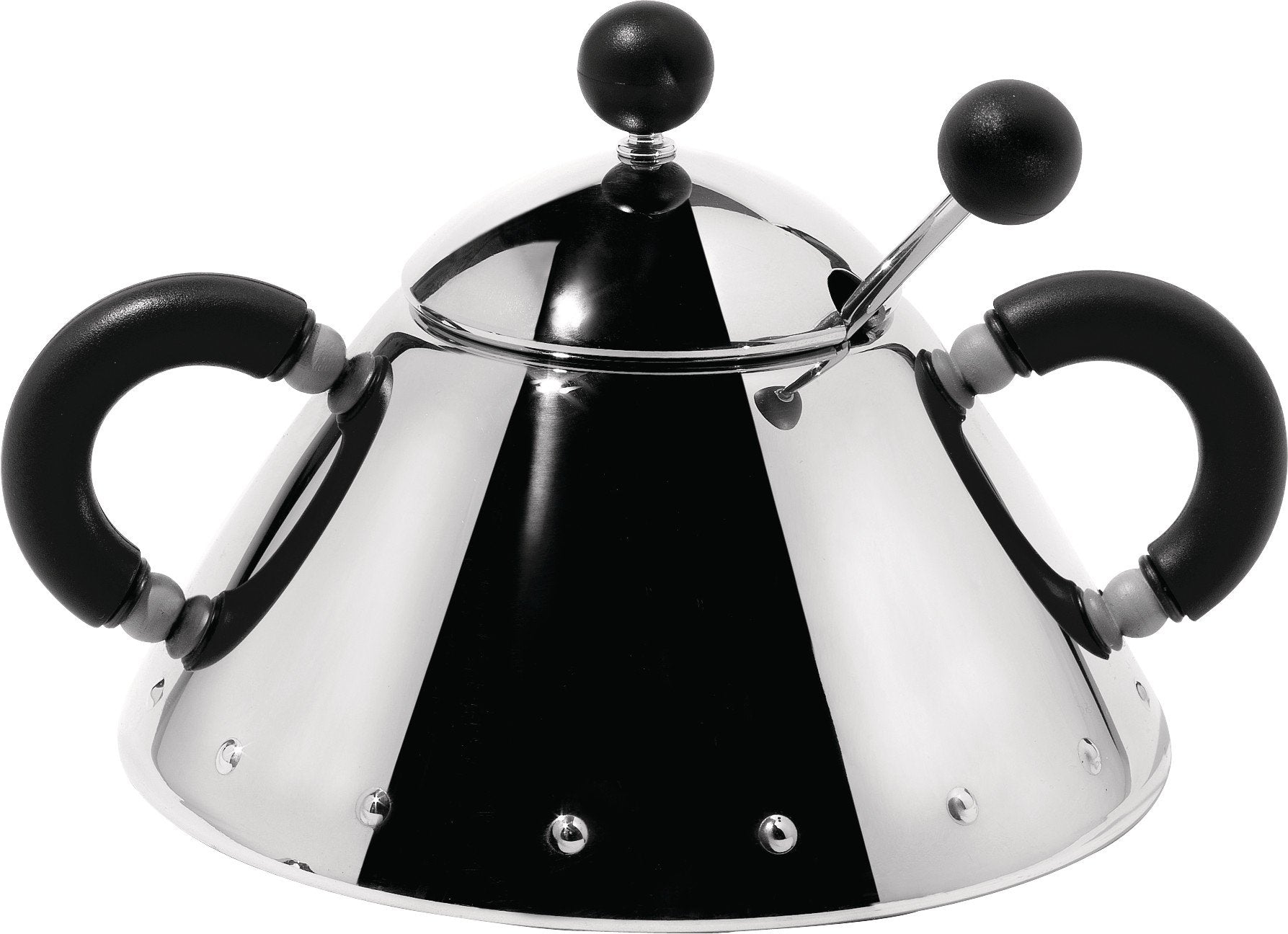 Alessi B Sugar Bowl And Spoon, Black
