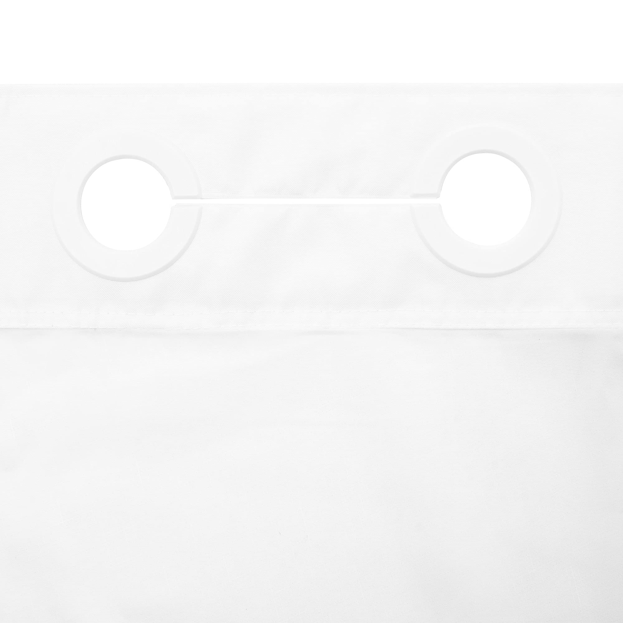 Modern Hotel Grade No Hooks Needed Shower Curtain With Snap In Liner White Standard-71 X 74''