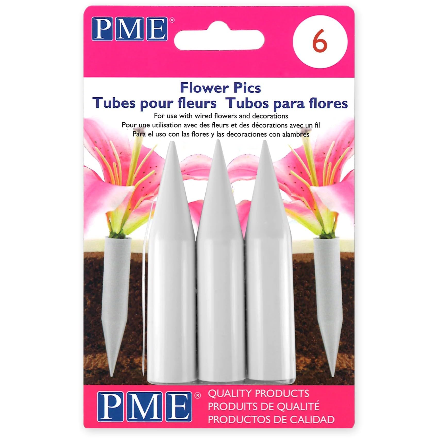Pme Large Flower Pics, Pack Of 6