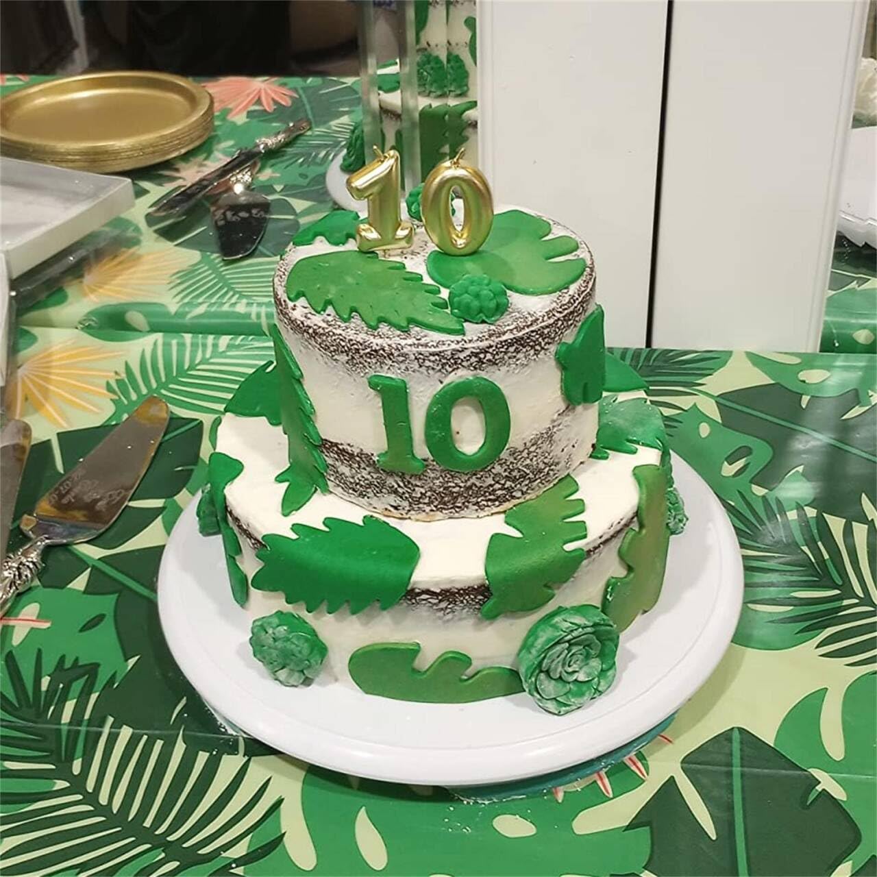 Lubtosmn Tropical Leaves Cookie Cutter Set-4 Piece- Oak Leaf, Monstera Leaf, Fern Leaf, Tropical Leaves Cookie Fondant Biscui Cu