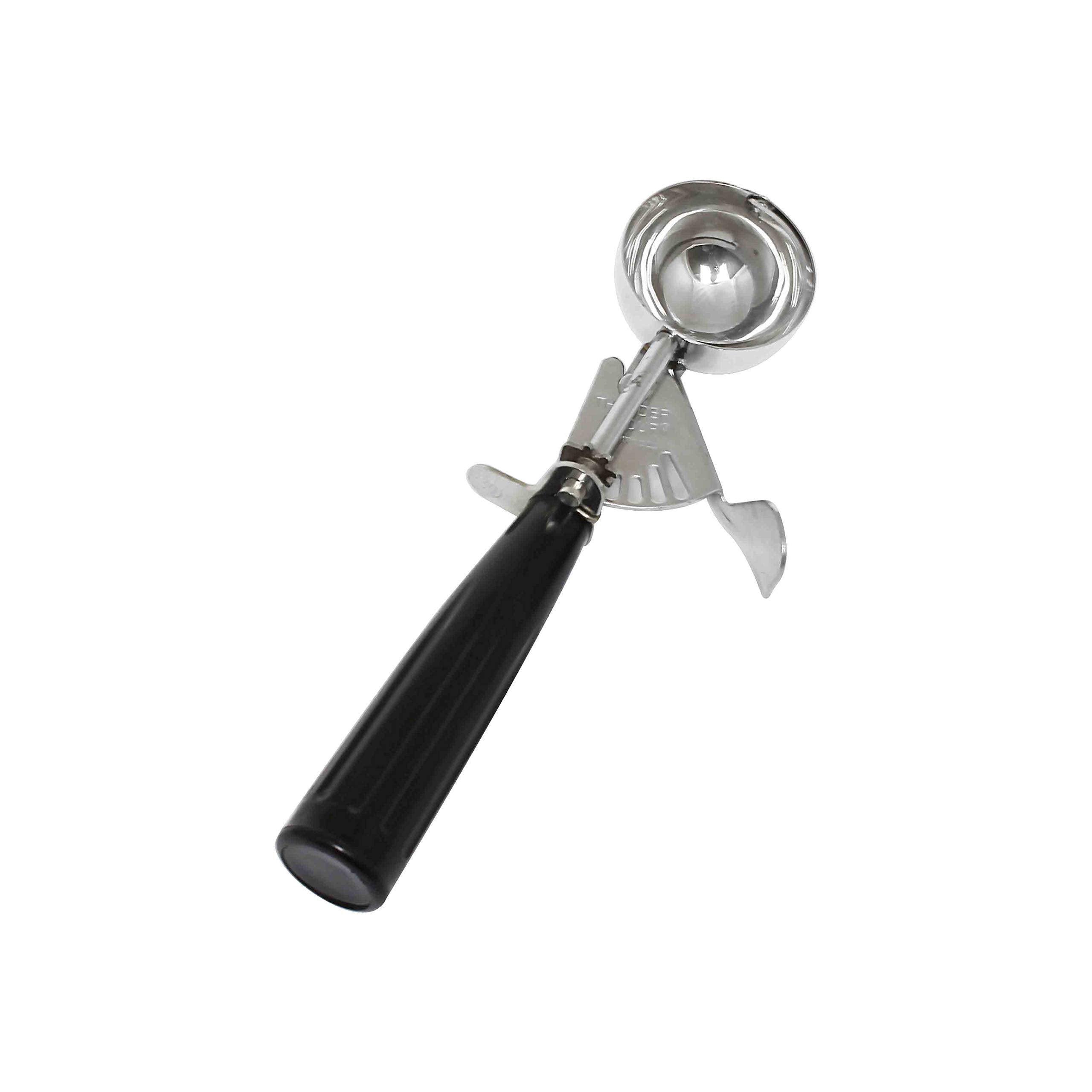 Thunder Group Slds030 Disher, 1 Oz., 30, Thumb Press, 18/8 Stainless Steel, Black, Nsf