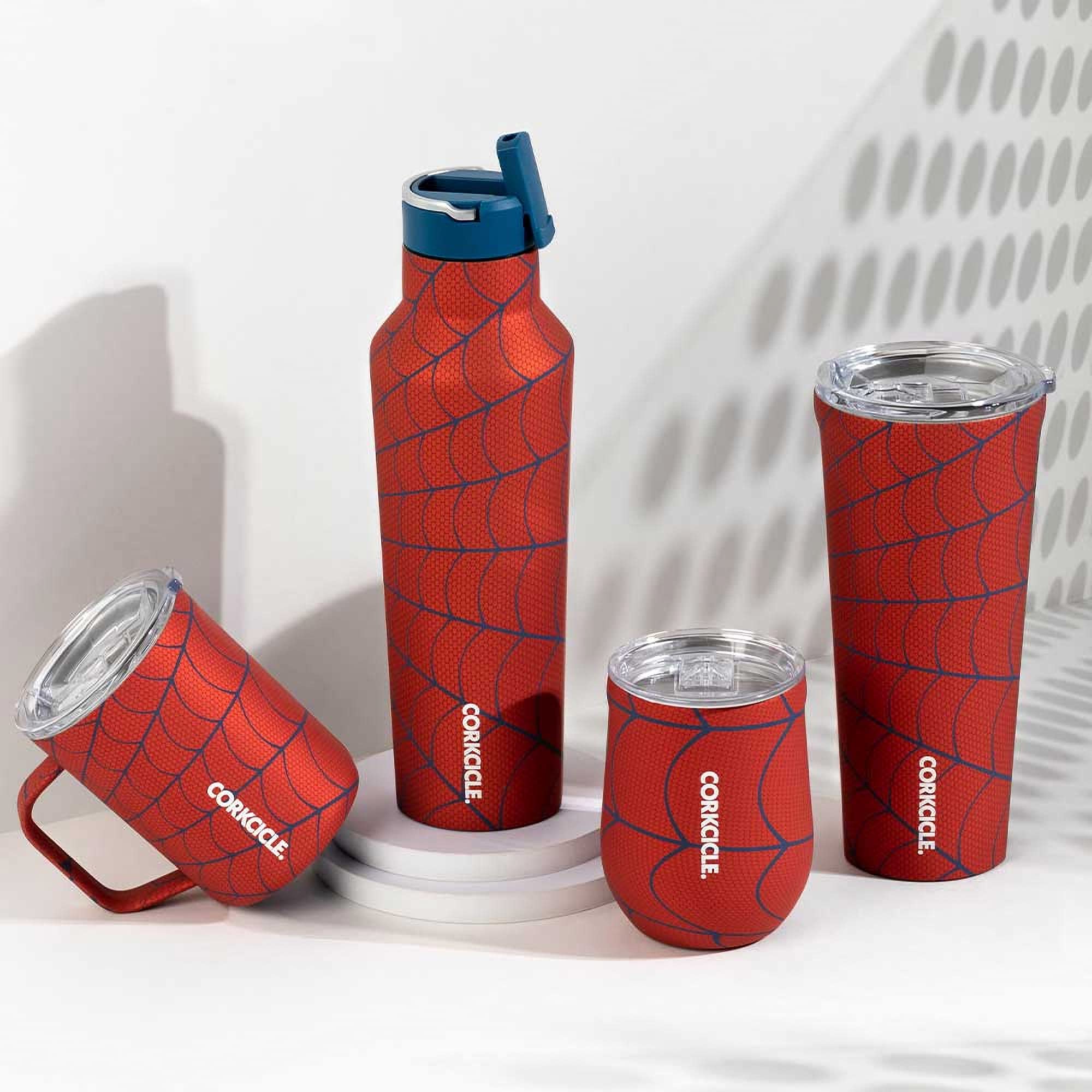 Corkcicle X Marvel Spider-Man Sport Canteen Insulated Tumbler, 20 Oz - Reusable Water Bottle Keeps Beverages Cold For 25 Hours &