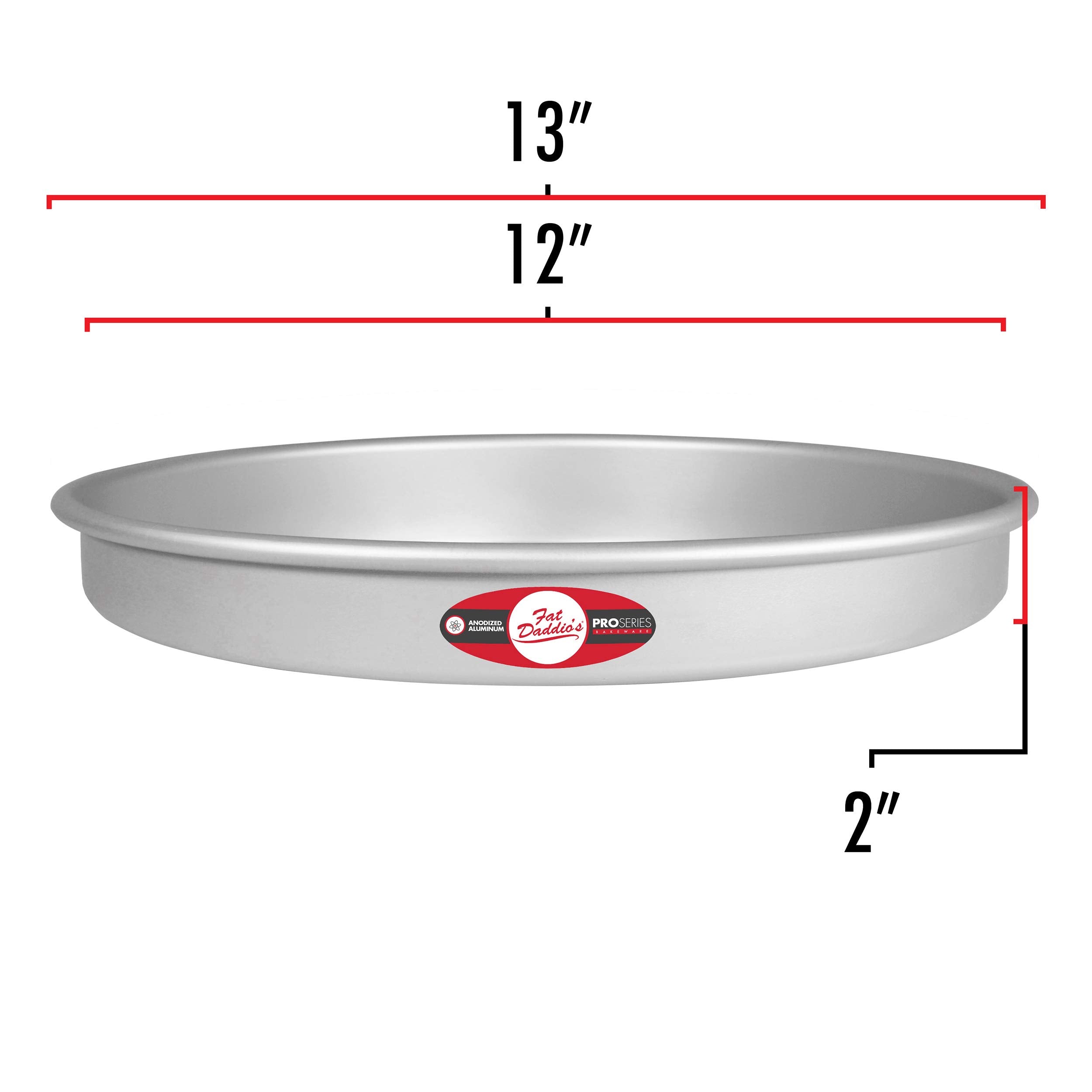Fat Daddio'S Anodized Aluminum Round Cake Pan, 12 X 2 Inch