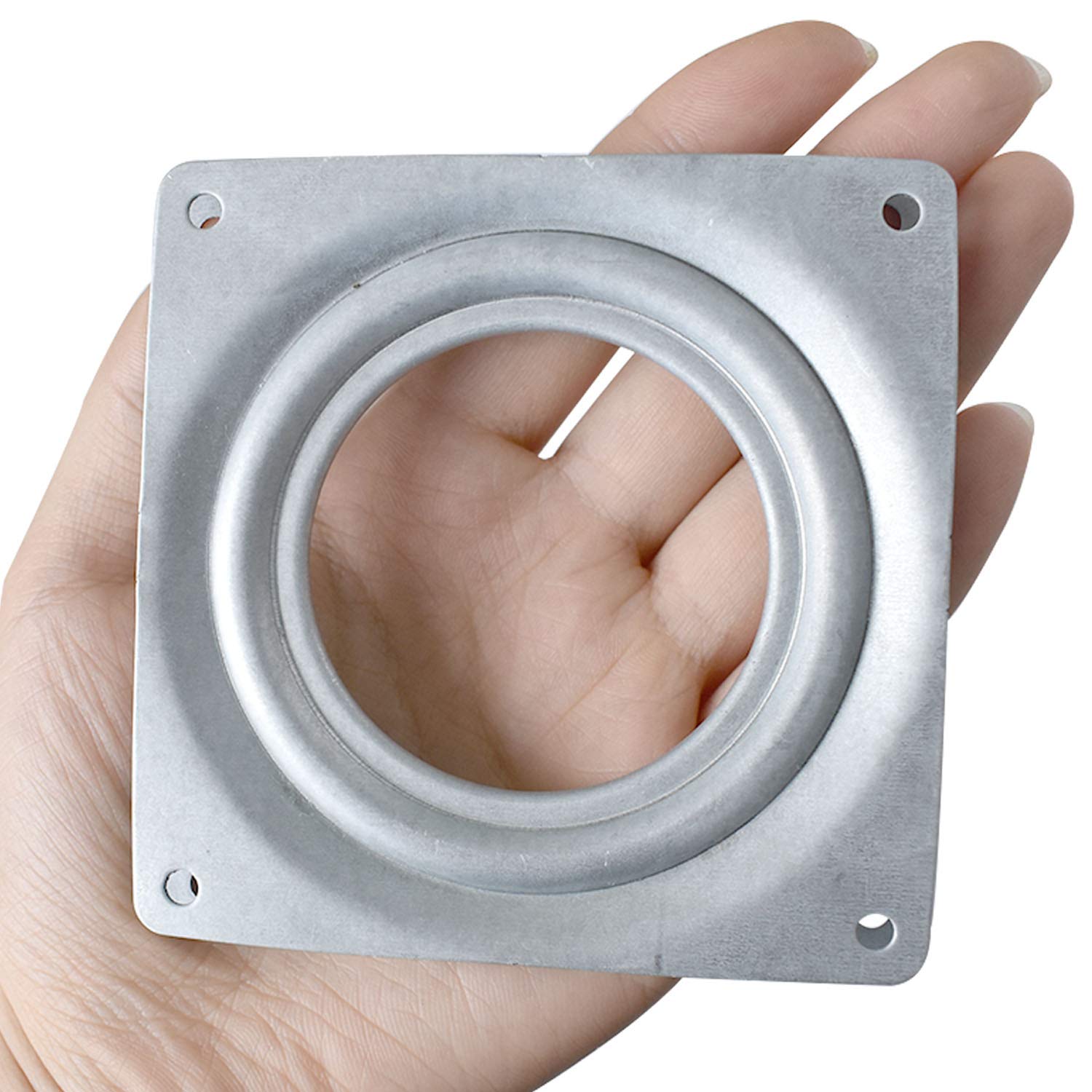 8Pack Lazy Susan Hardware, 4Inch Square Rotating Bearing Plate, 300Lbs Capacity Lazy Susan Turntable Bearing For For Serving Tra