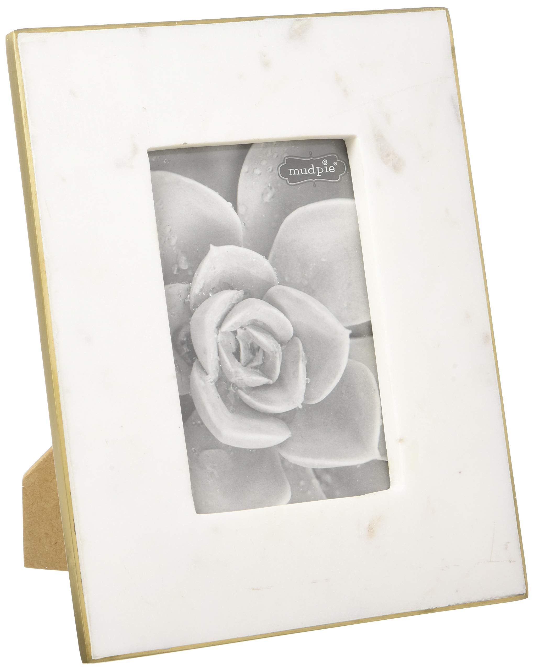Mud Pie 4 X 6 Marble & Gold Frame