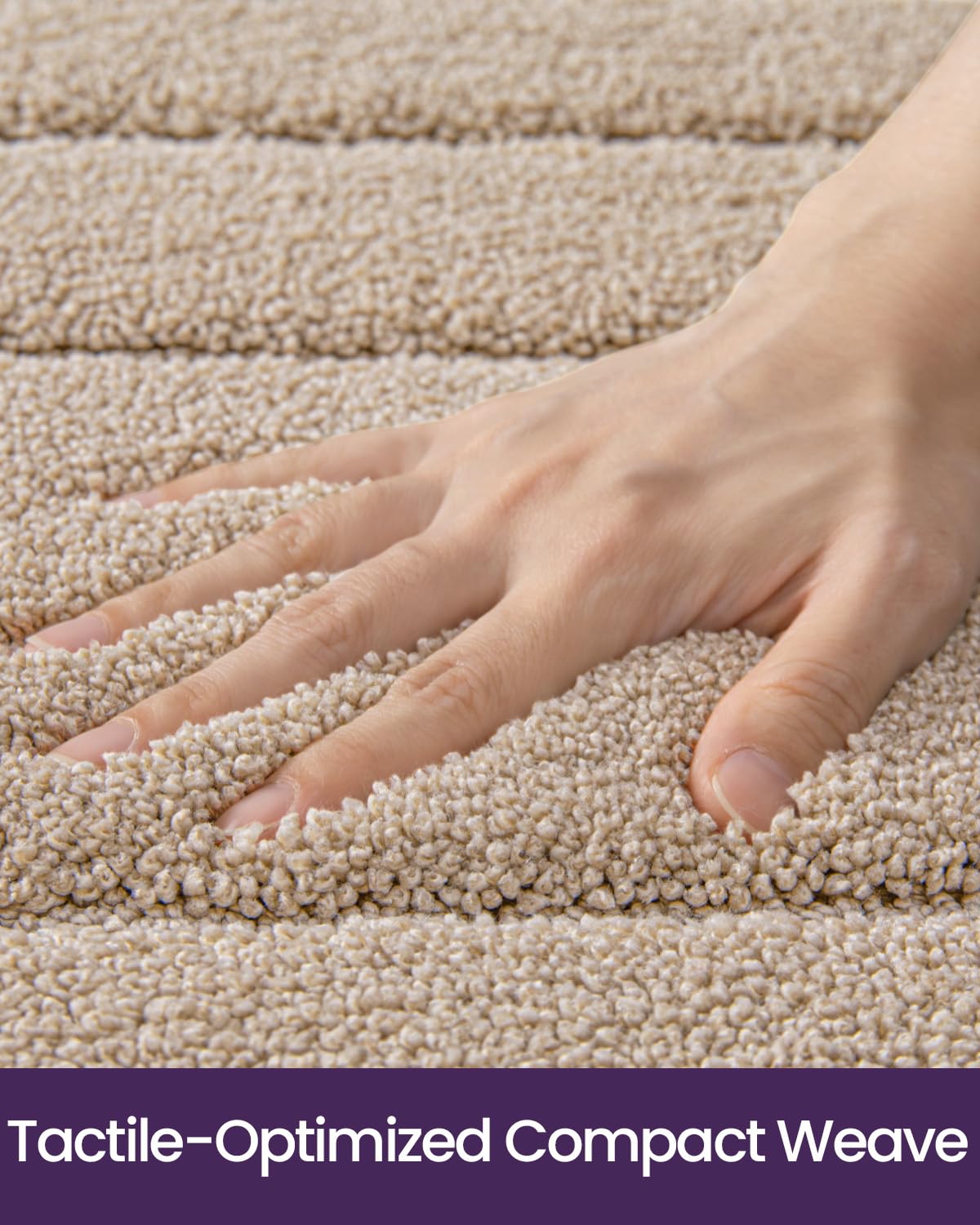 DEXI Bathroom Rug Set 4 Piece 32x20, Non Slip Washable Bath Mat for Shower Floor, Absorbent Soft Bathmat with Rubber Backing, Qu