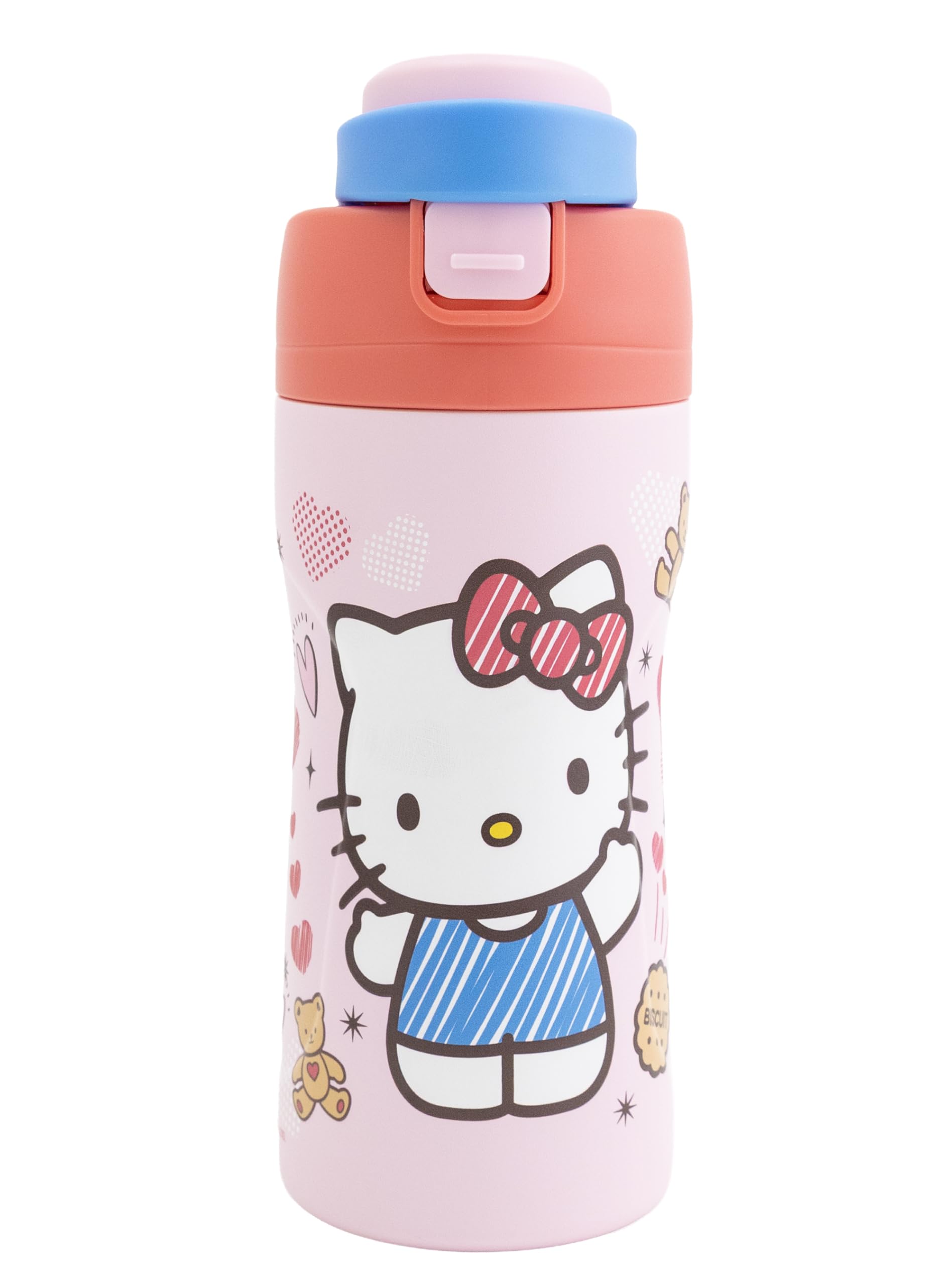 Sanrio Hello Kitty Stainless Steel Water Bottle | 16oz Sanrio Hello Kitty Free Swig Kids Cup | BPAFree Reusable Bottle for Girl