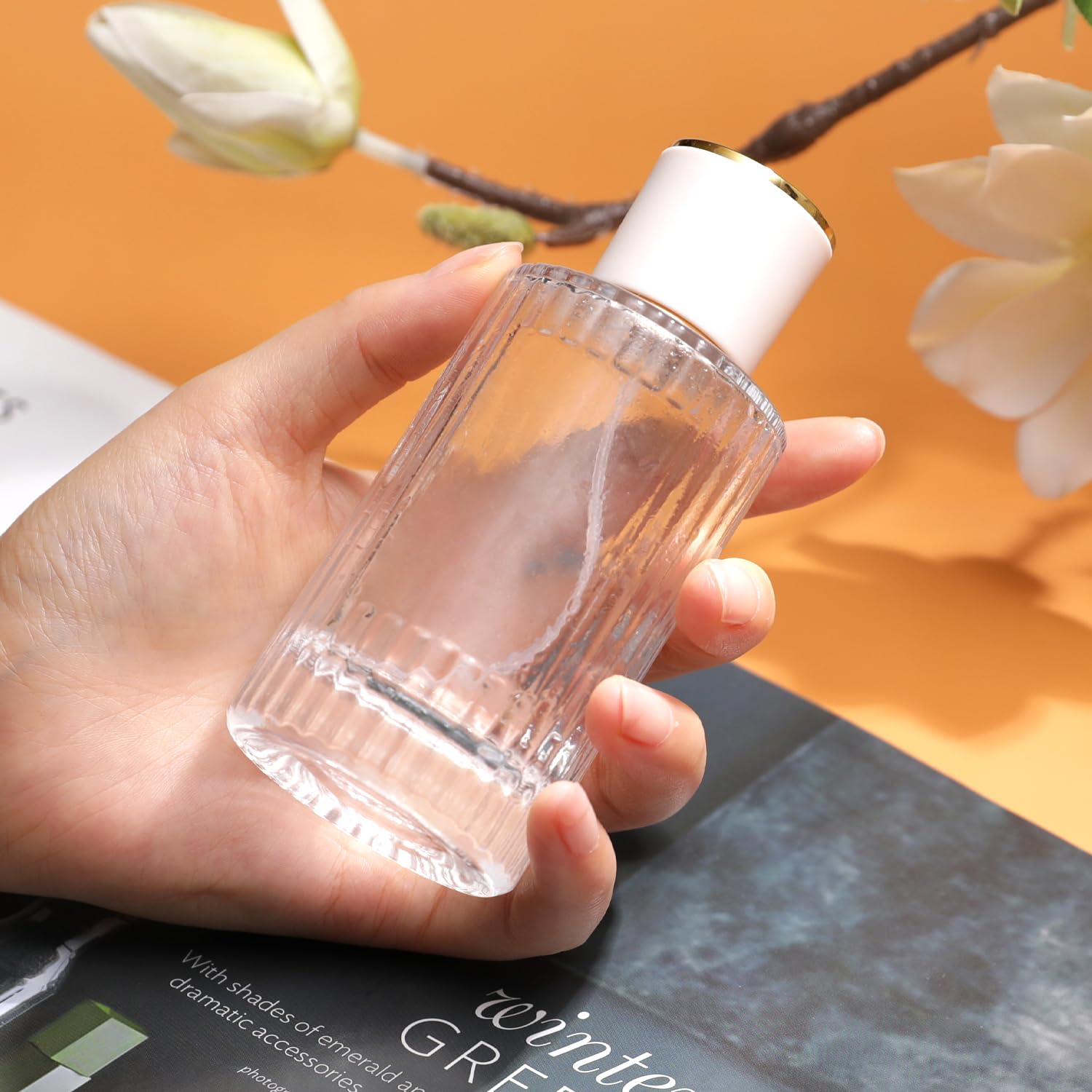 Yerpkefey 100Ml/3.4 Oz Glass Spray Bottle Perfume Atomizer,Refillable Perfume Spray Bottle Perfume Bottles Empty With 3 Kinds Of