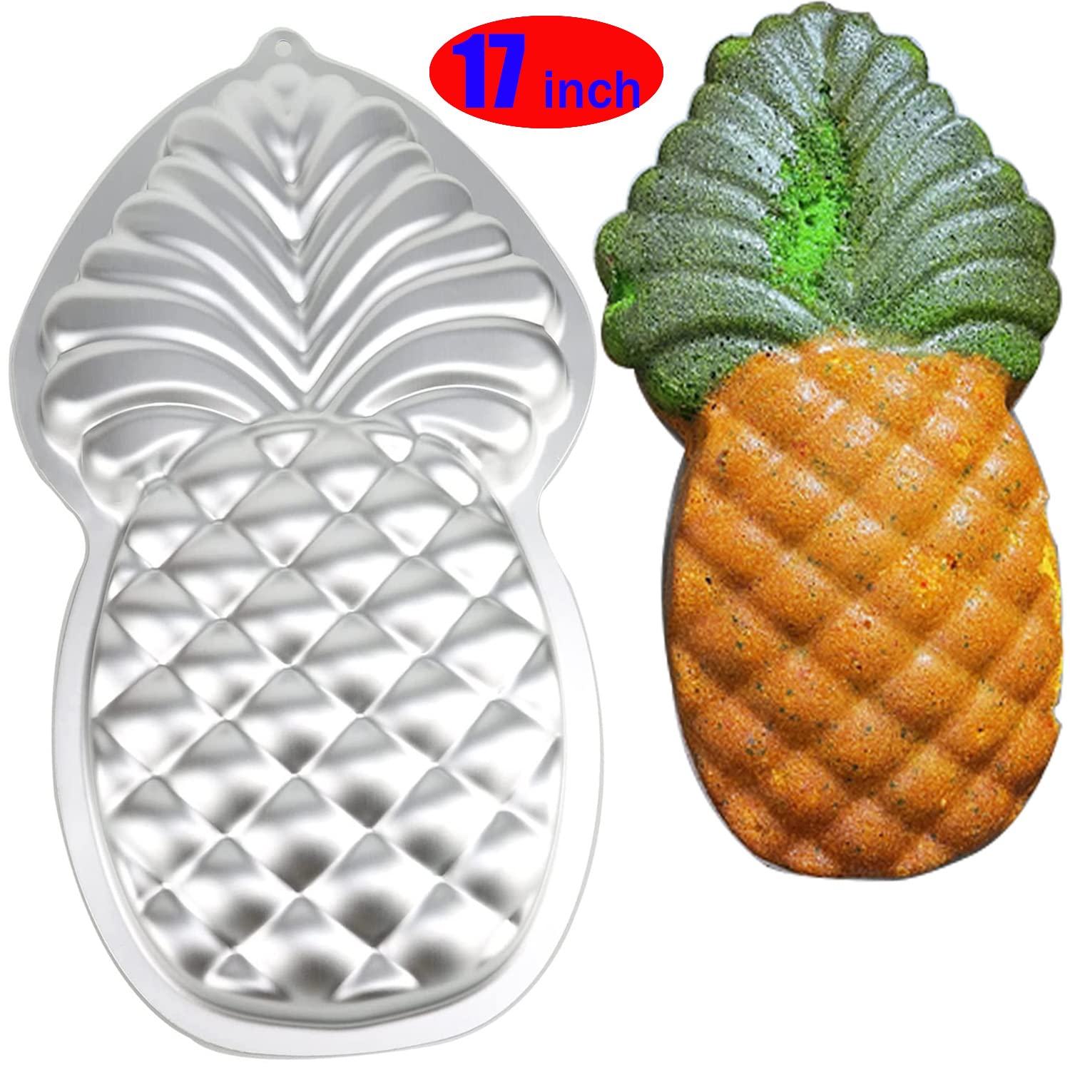Pormasbenzer Aluminum Pineapple Shaped Fruit Cake Pan Mould Birthday Christmas Party Cake Pan Tins Decorating Baking Tool