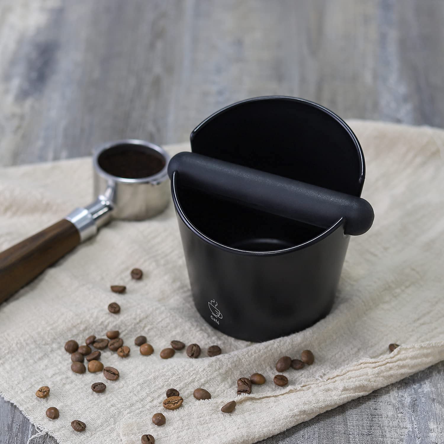 Vevok Chef Espresso Knock Box Coffee Knock Box Espresso Bucket Knock Coffee Ground Dump Bin With Removable Knock Bar Trash Can N