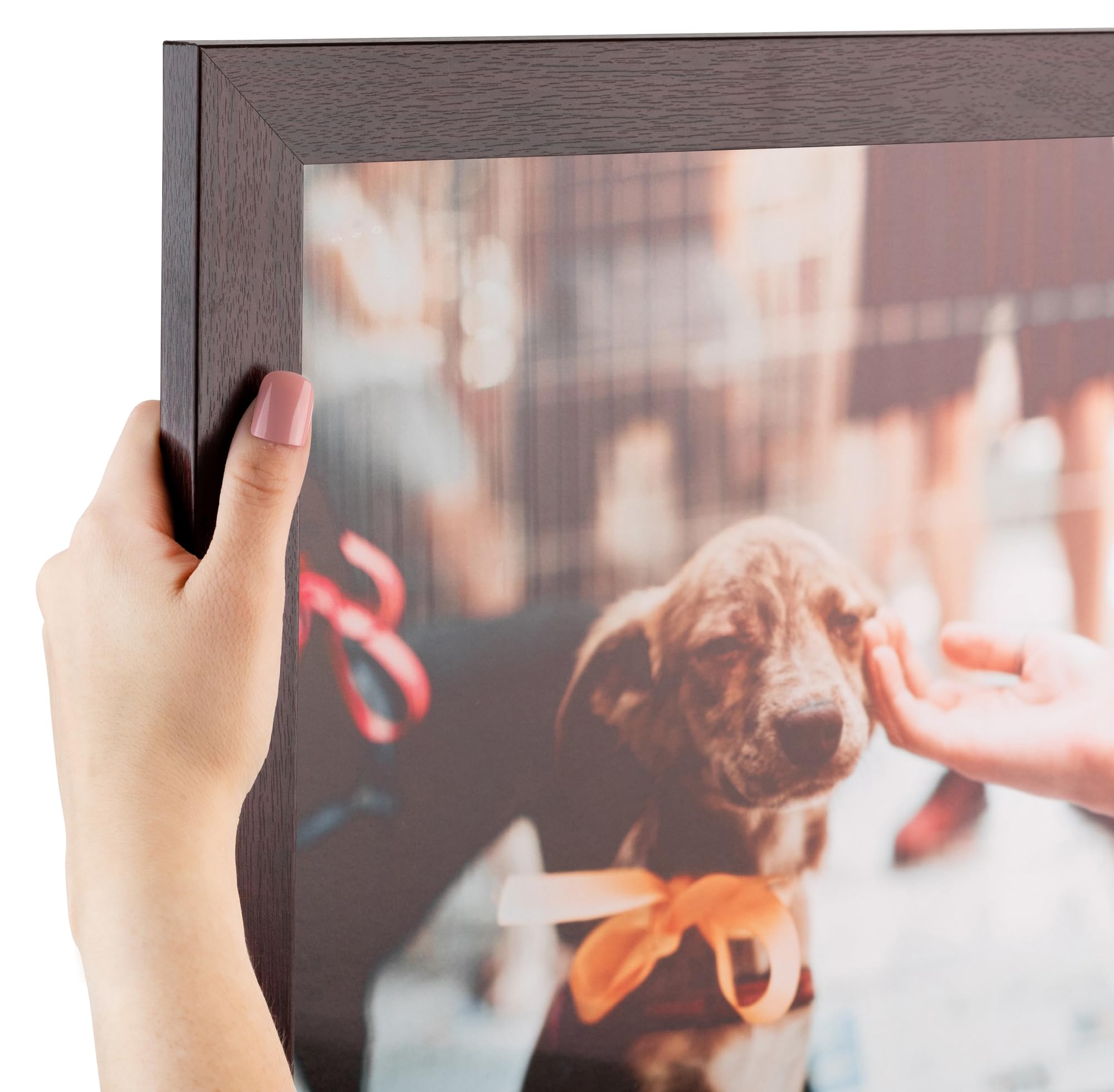 ArtToFrames 7x14 inch Classic Mahogany Frame Picture Frame, 2WOMFRBW26039-7x14
