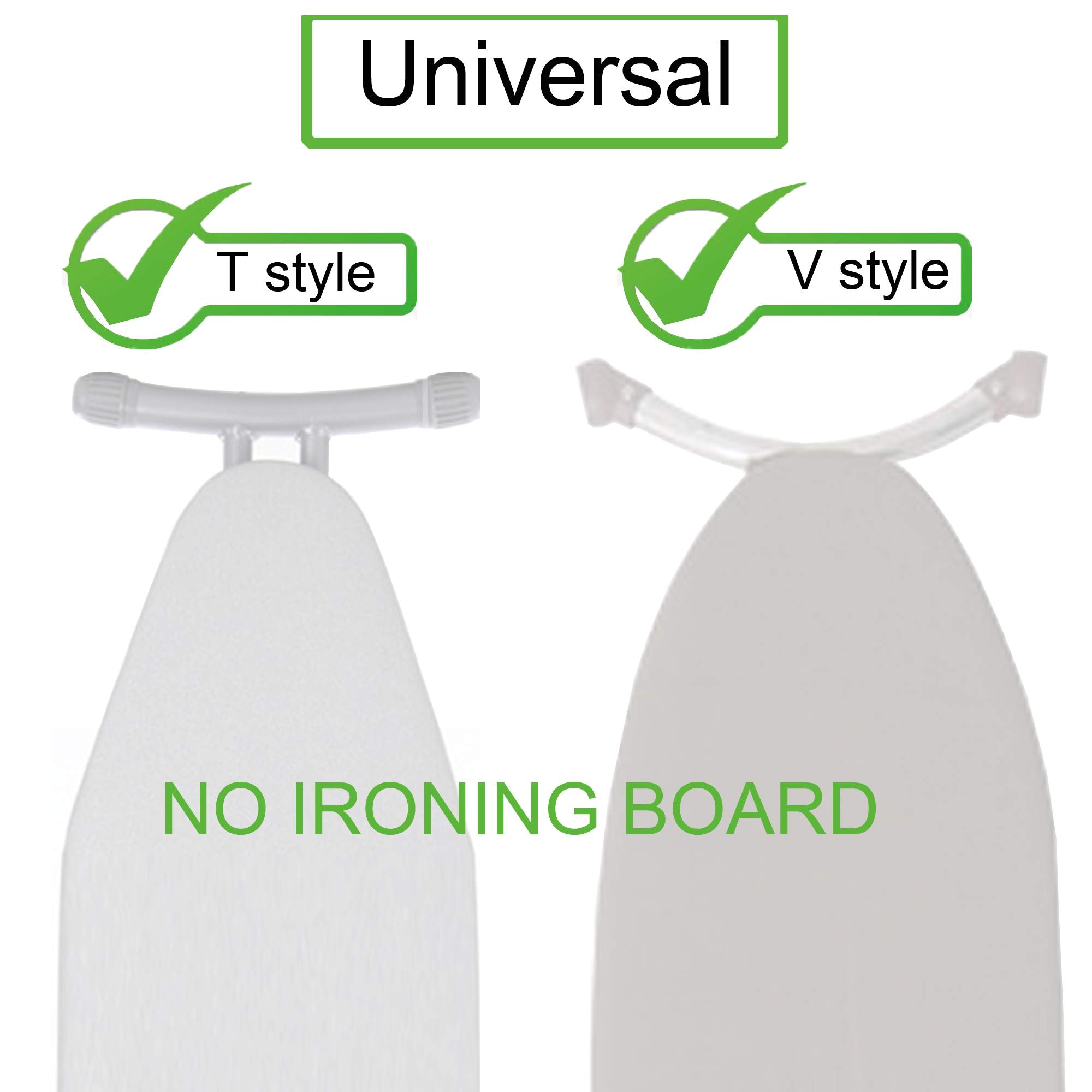 YYST Bendable Ironing Board Wall Holder Wall Mount Wall Storage Clip - Fit T-Leg Style Or Y- Leg Style Ironing Board