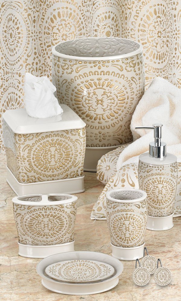 Popular Bath Tumbler, Vescade Collection, Beige