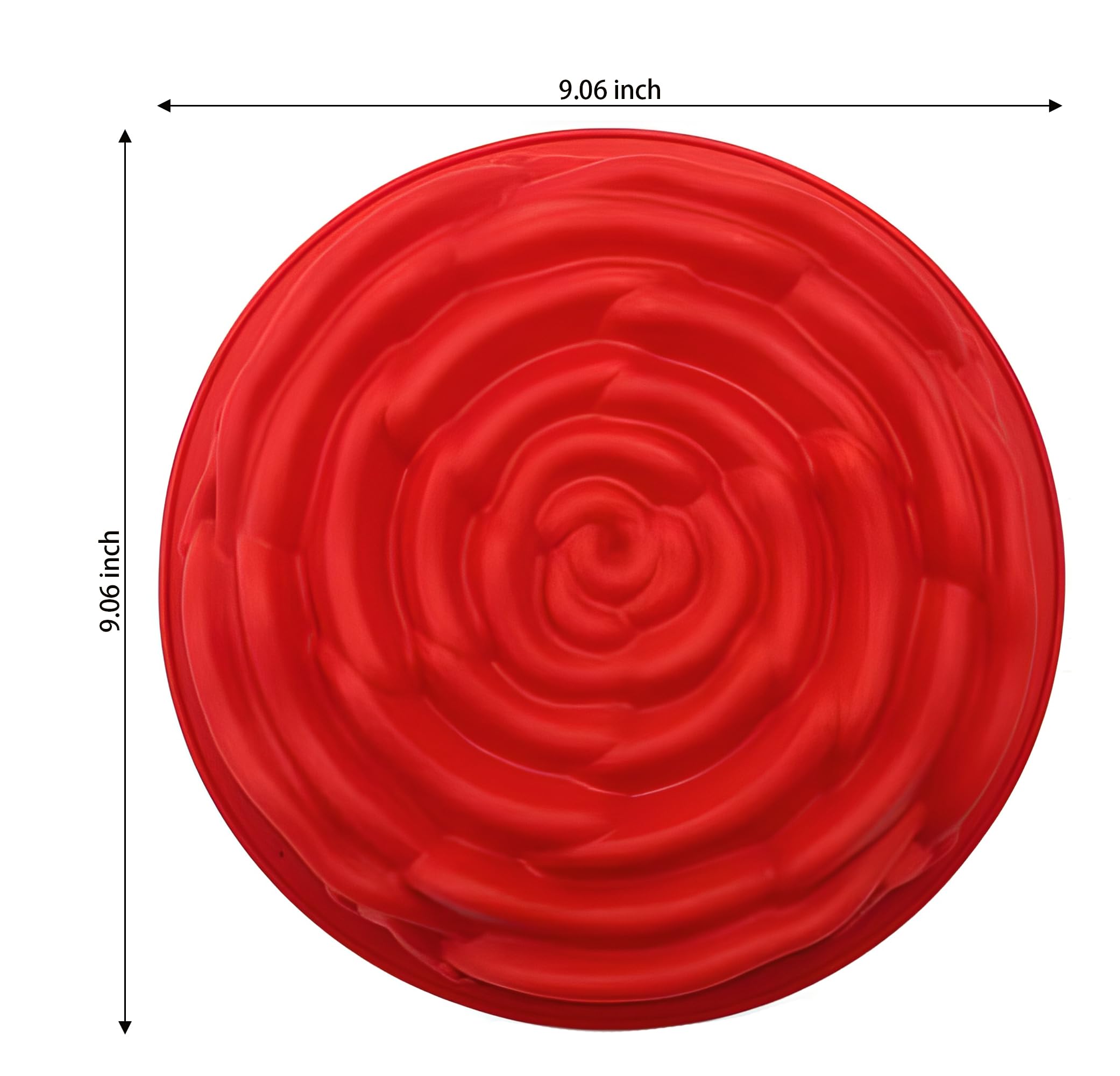 Wetco Big Rose Flower Shape Silicone Mold Pan, Chocolate Birthday Cake Baking Pan, Bread Making Pan, Gelatin Molds For Jello, No